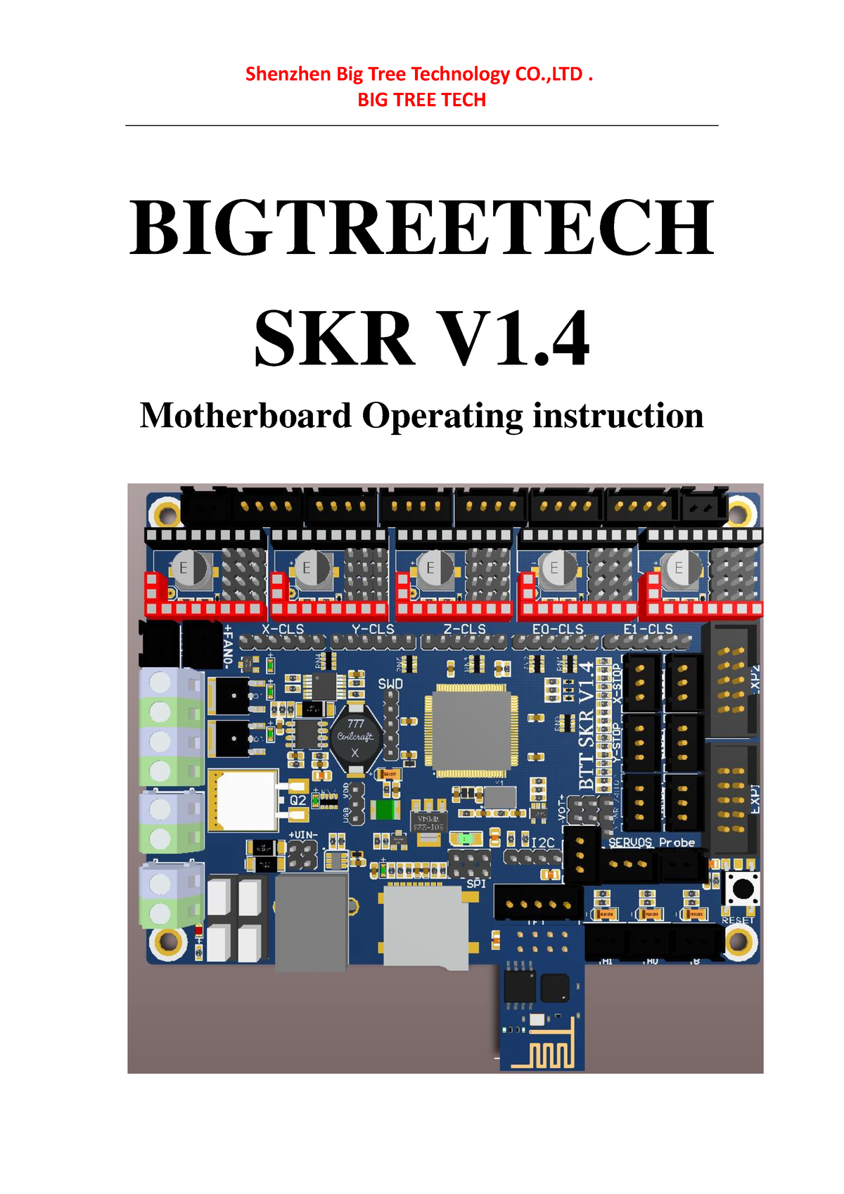 BTT SKR V1 4 Instruction Manual - BIG TREE TECH BIGTREETECH SKR V1. 4