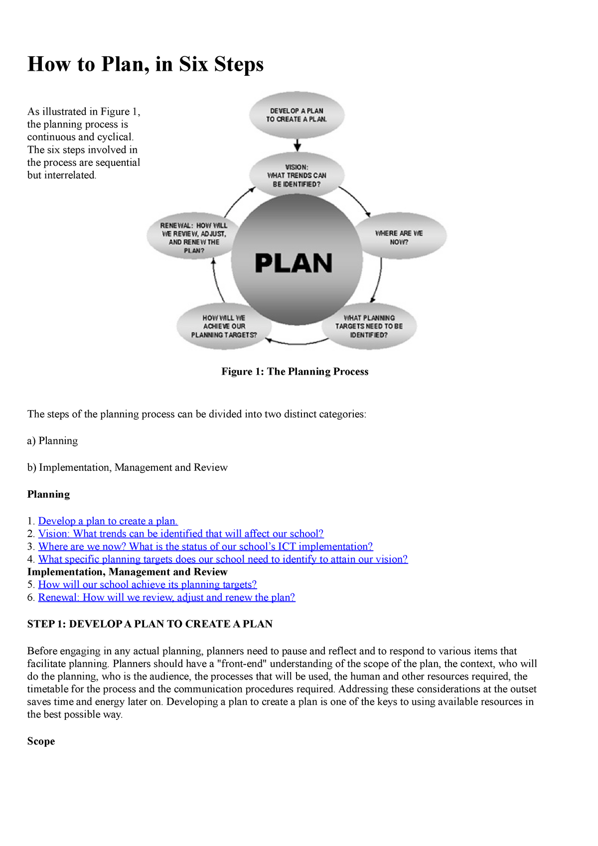 What Are The Six Stages Of Educational Planning