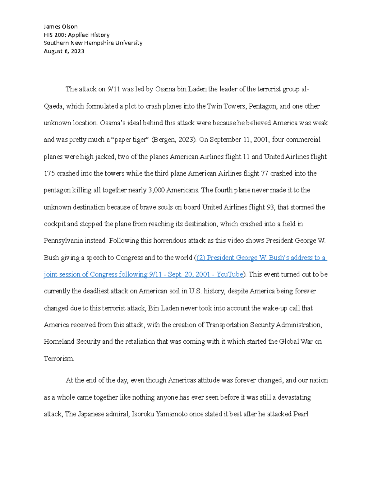 James Olson week 8 project essay HIS200 SNHU Studocu