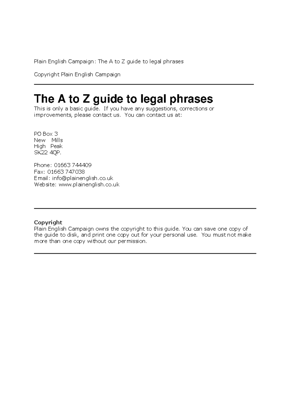 legal-practice-guide-plain-english-campaign-the-a-to-z-guide-to