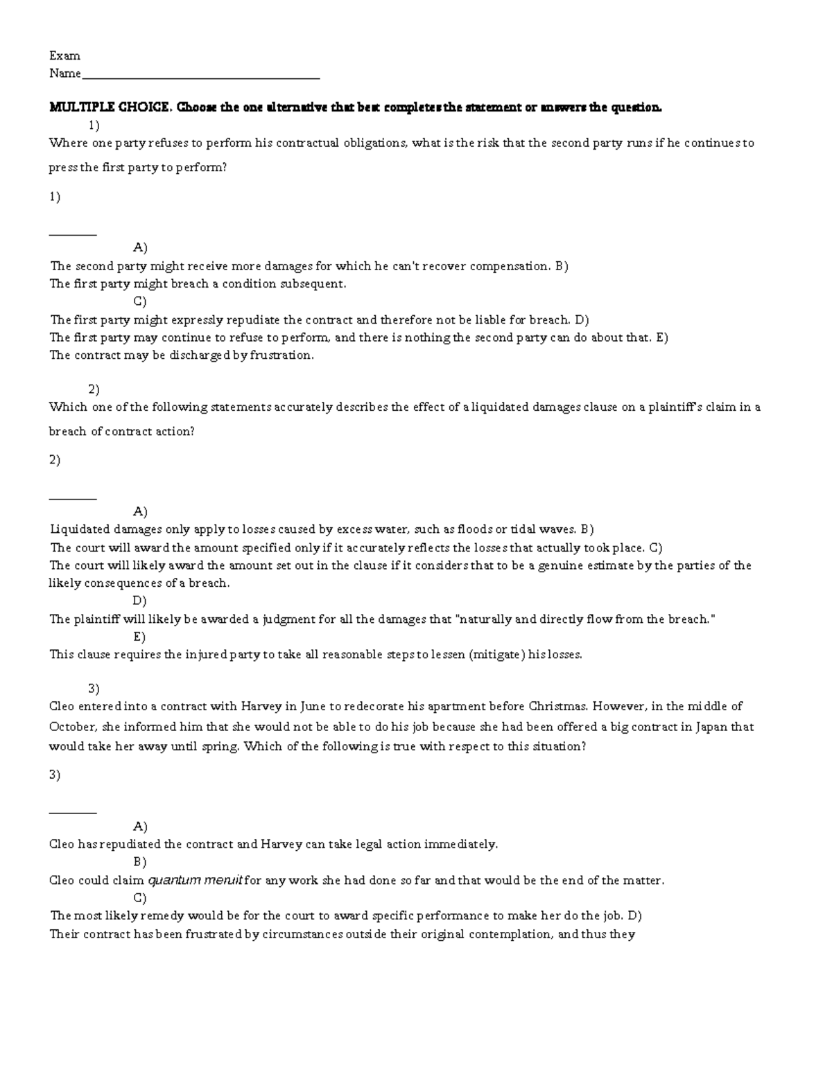 Chapter 9 - Lecture notes 9 - Exam Name ...