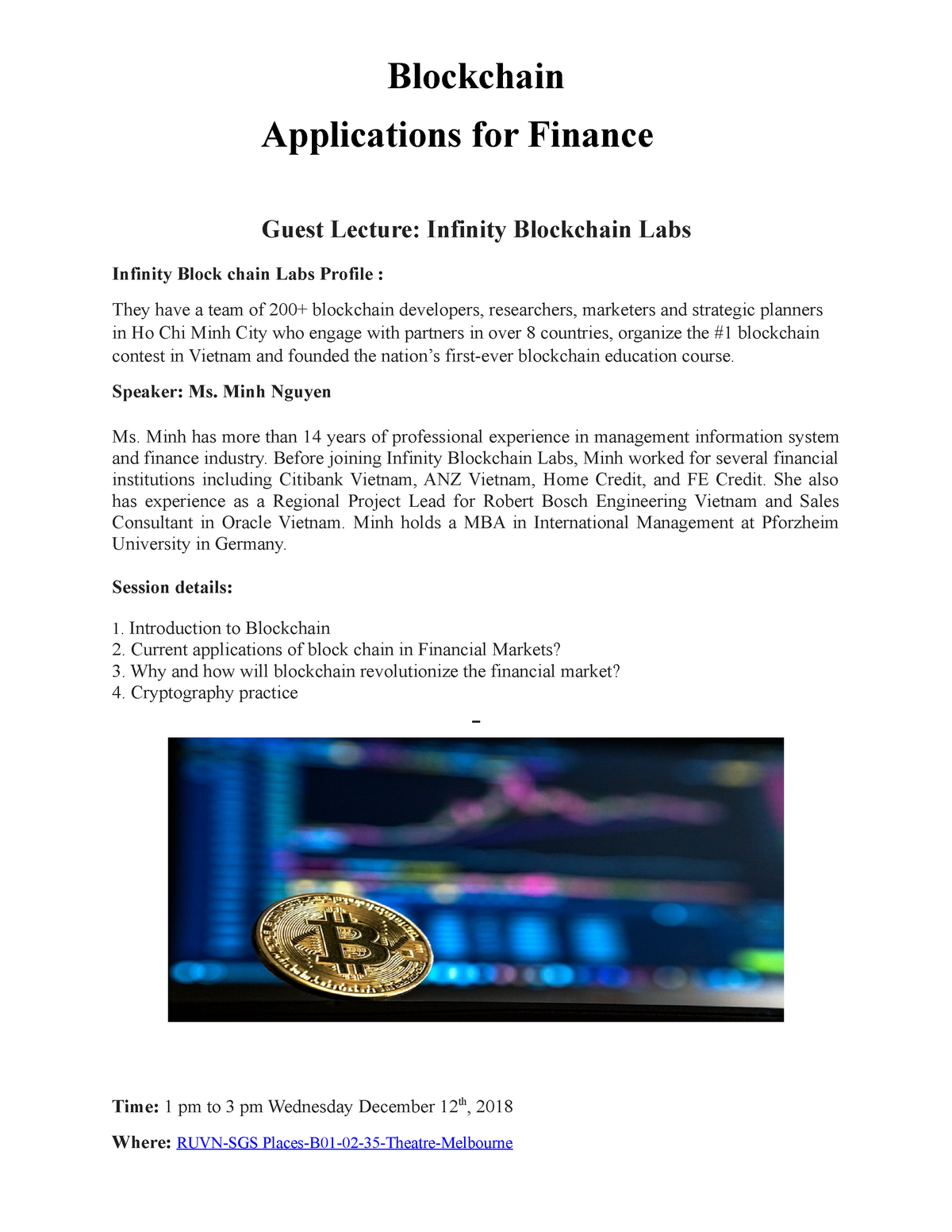 Blockchain+Information - Blockchain Applications For Finance Guest ...