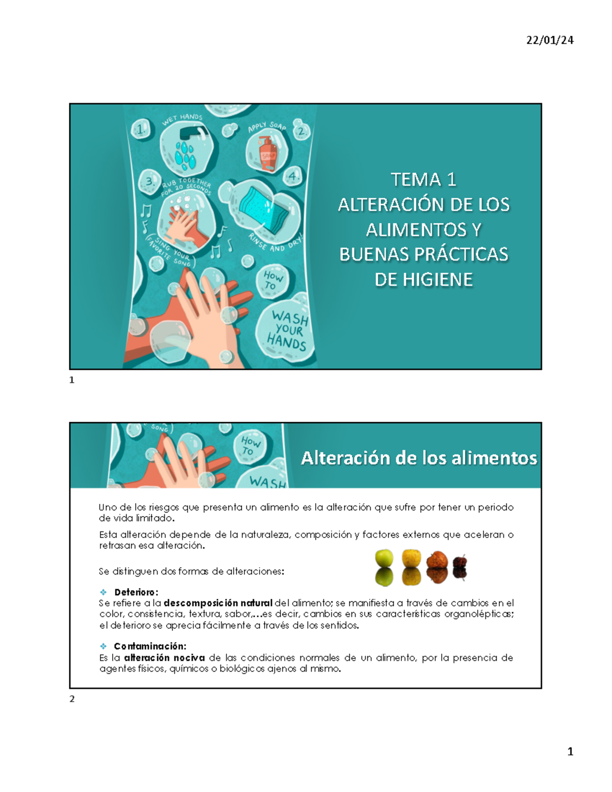 TEMA 1 AlteracióN DE LOS Alimentos E Higiene Alimentaria - This ...