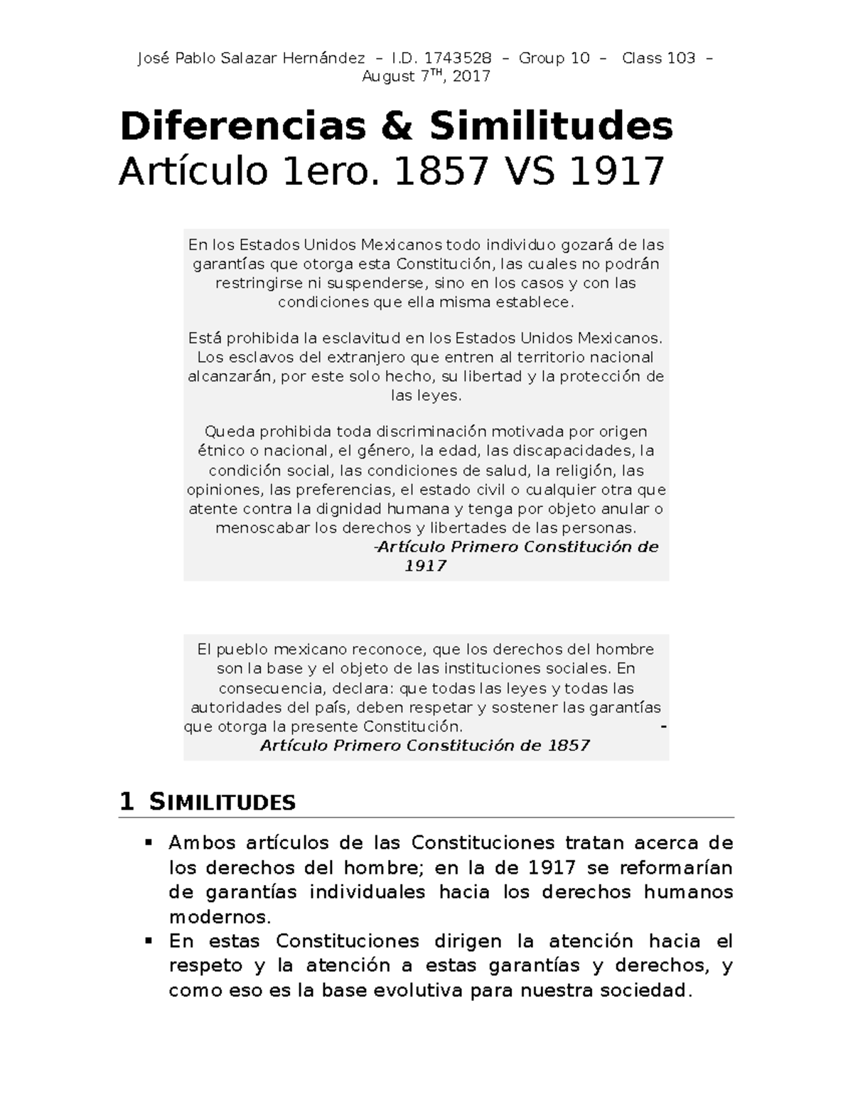 Articulo 1ero Constitucion Mexicana Derechos Humanos Uanl Studocu