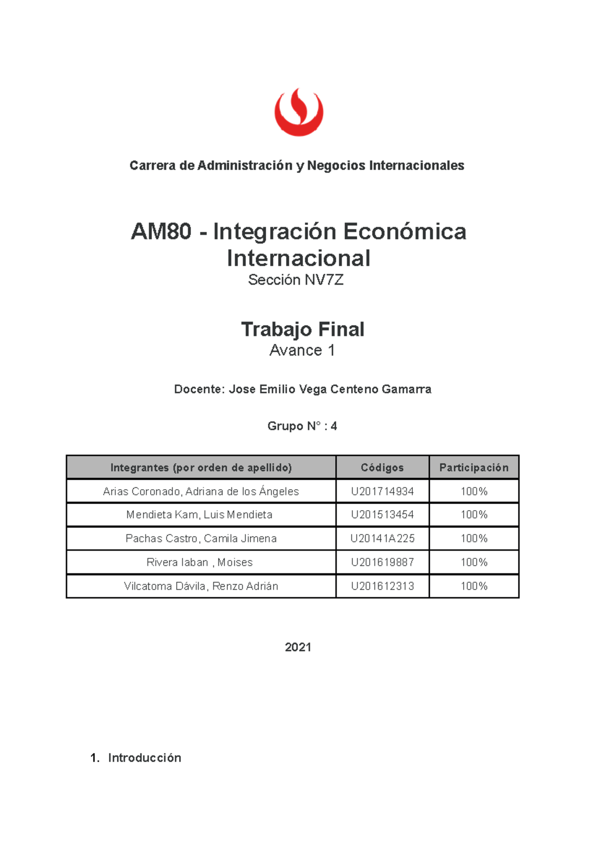 Trabajo Final- Integracion Economica Internacional - Carrera De ...