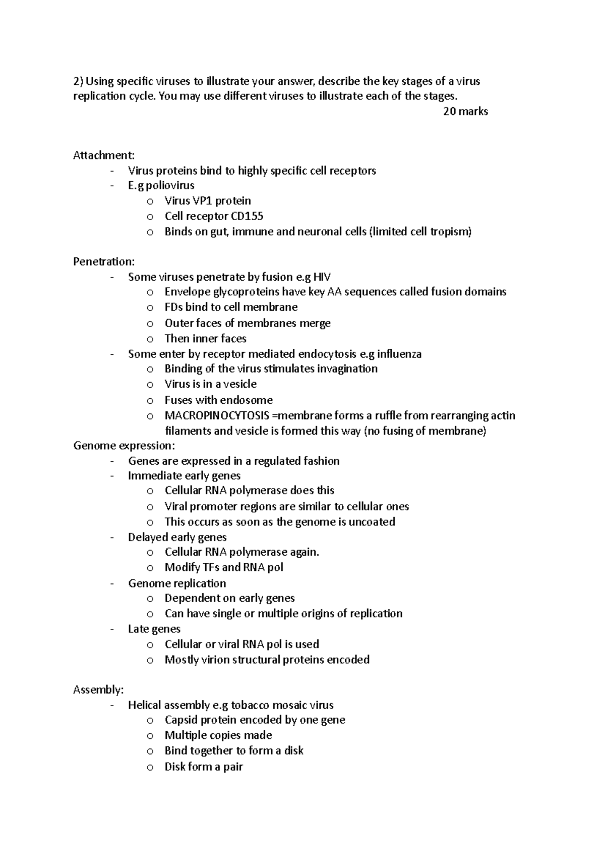 Virus Replication practice questions - Using specific viruses to ...