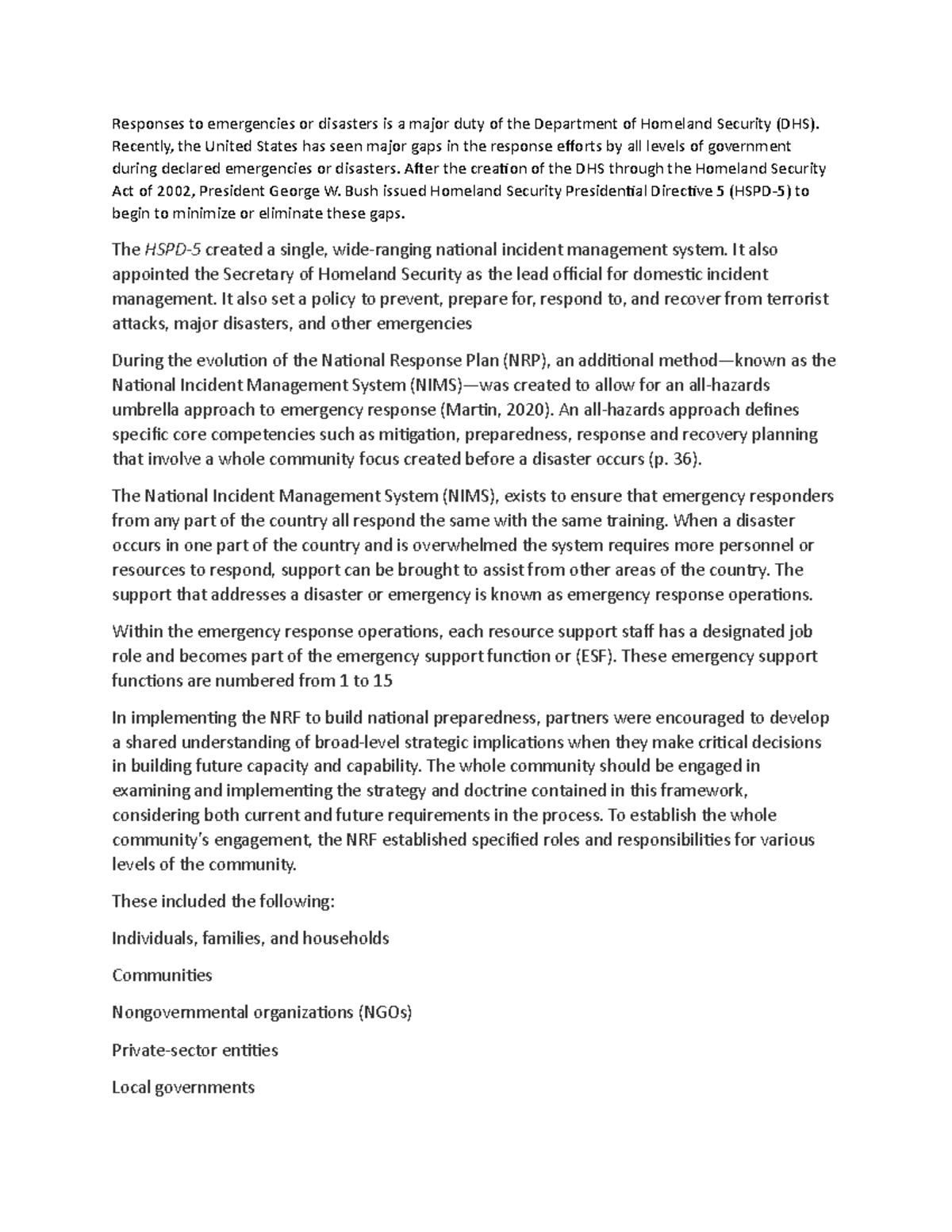 The National Response Framework Quizlet - 5e5an2c