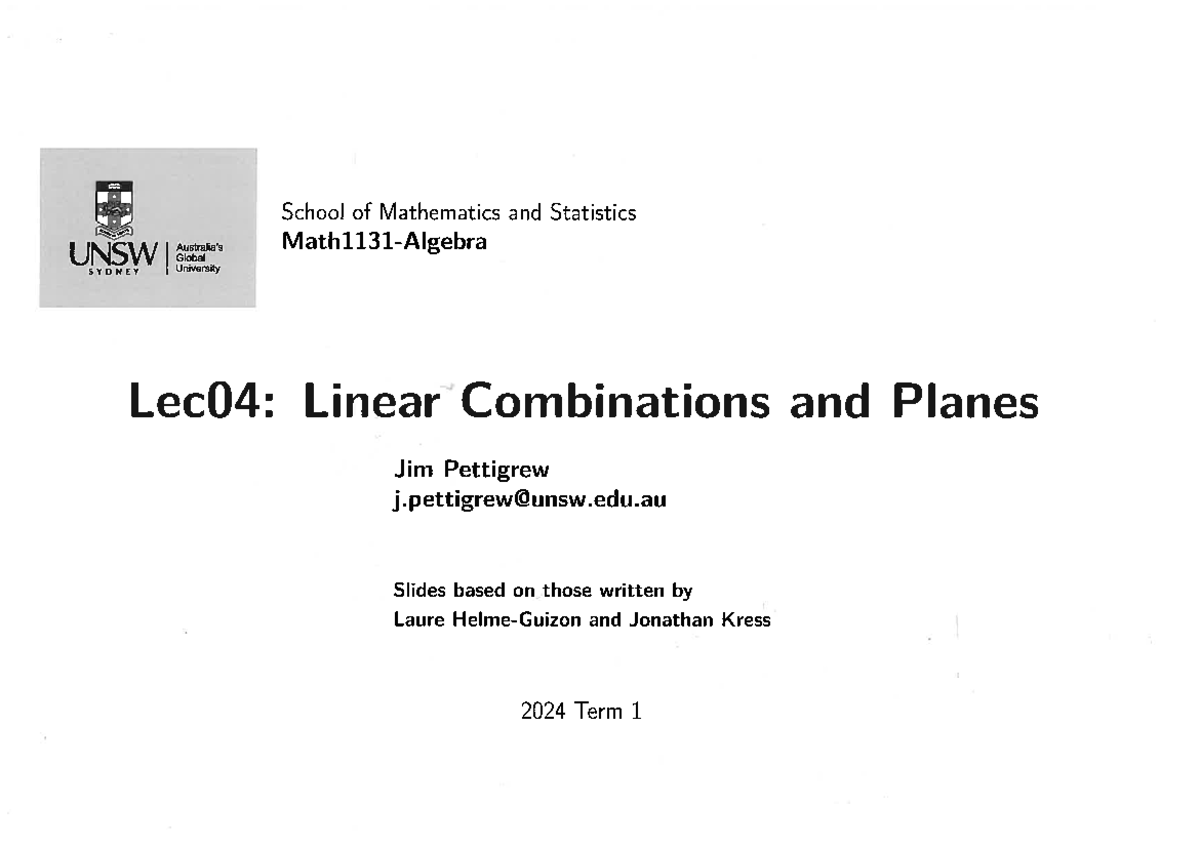 MATH1131 Algebra T1 2024 Stream C D Slides For Lec04 Annotated ...