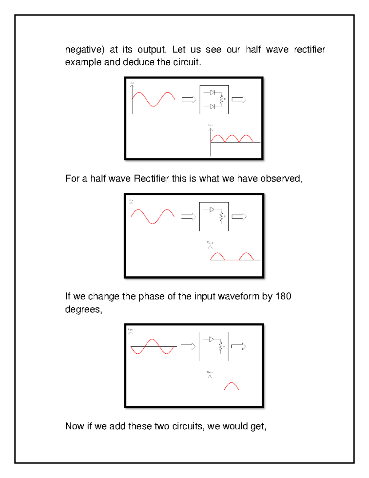 ALL Experiments2 Complete notes on full wave rectifier negative) at its output. Let us see