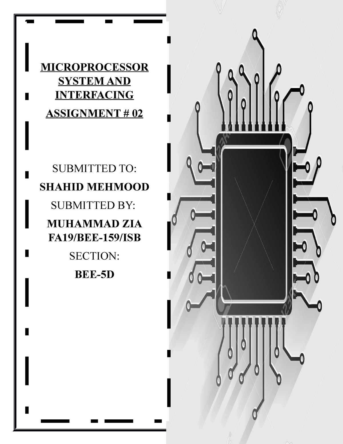 microprocessor assignment questions