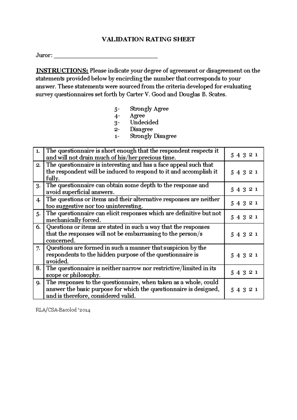 8-Validation-Rating-Sheet 025955 - VALIDATION RATING SHEET Juror