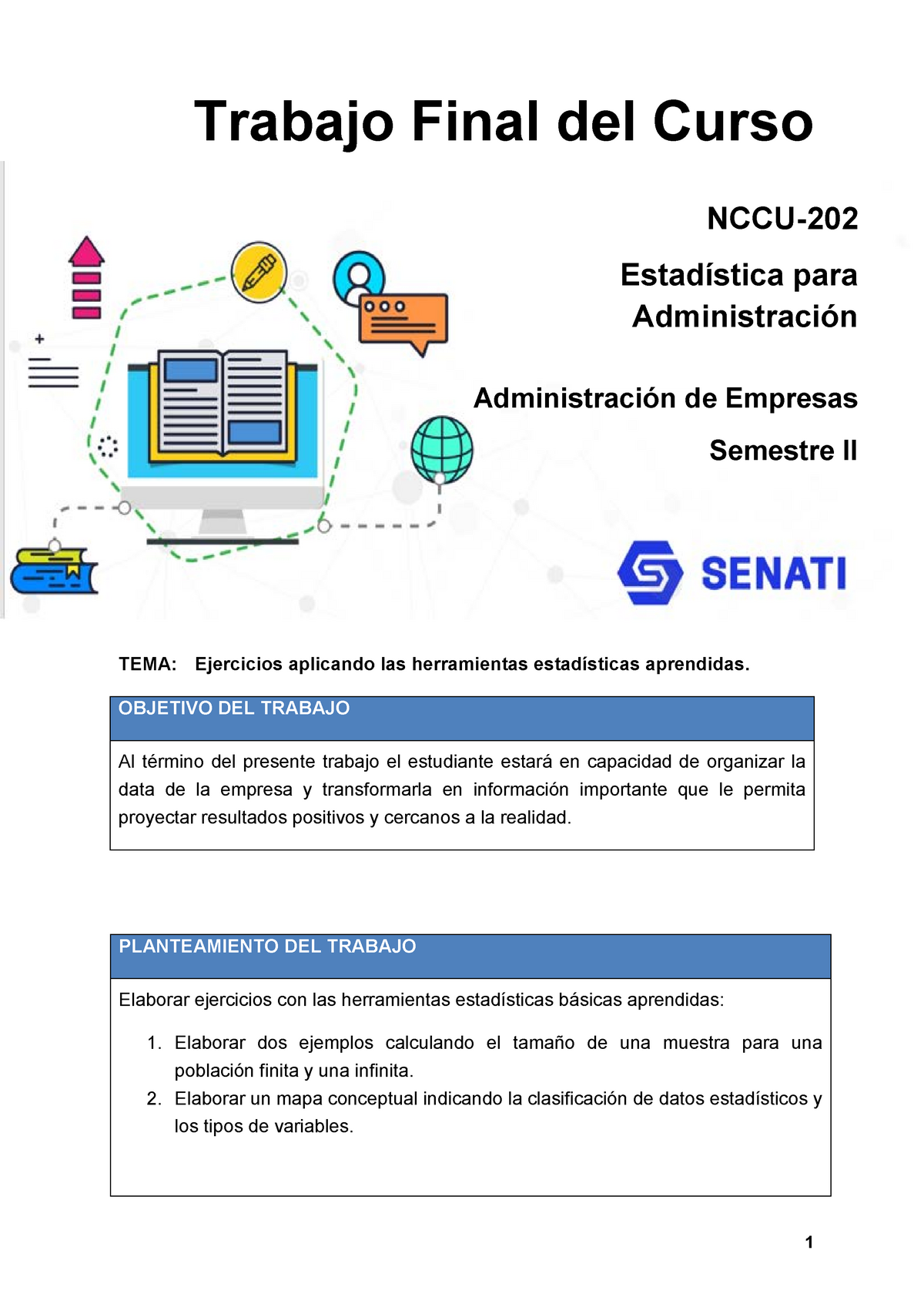 NCCU-202 Trabajofinal - Estudio Del Trabajo - SENATI - Studocu