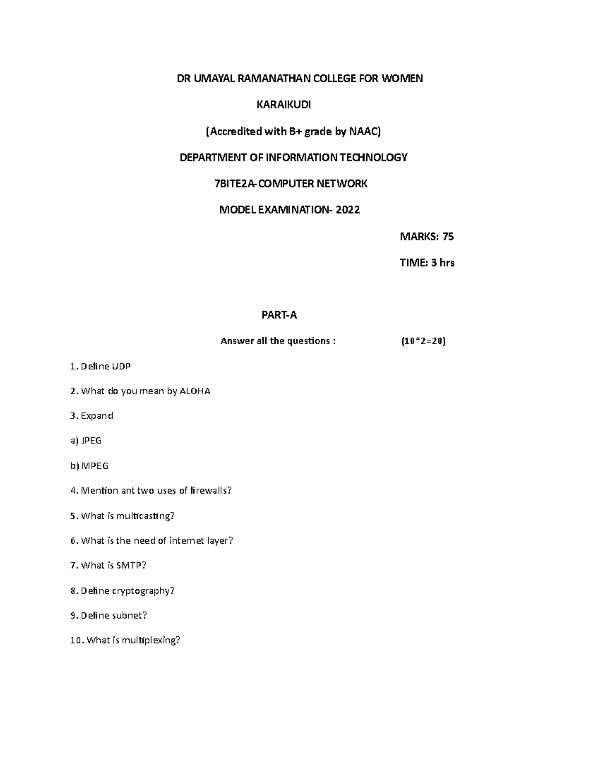 CN TEAM 3 - Crisp notes - DR UMAYAL RAMANATHAN COLLEGE FOR WOMEN ...