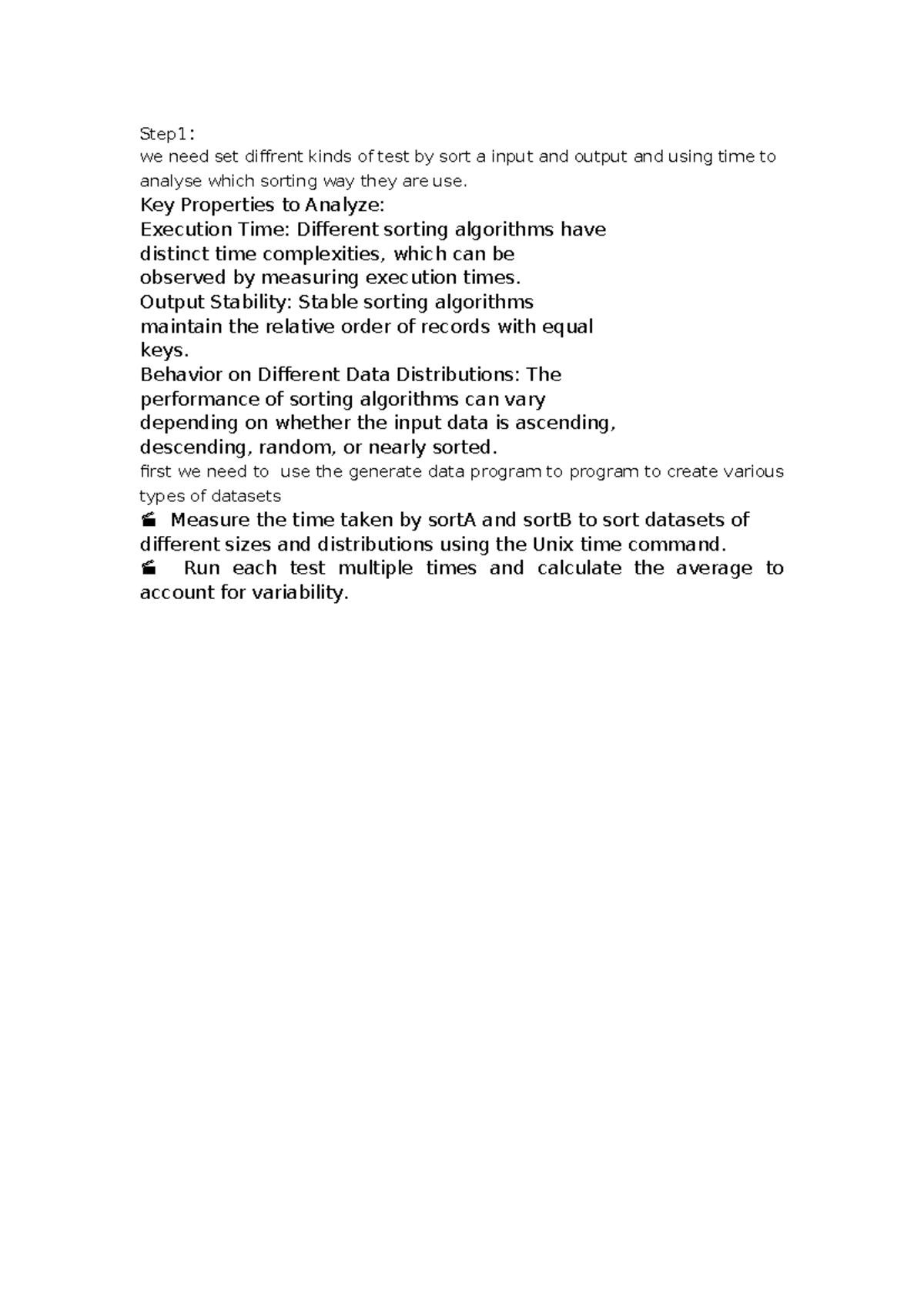 Step1 - TTOC - Step1： we need set diffrent kinds of test by sort a ...