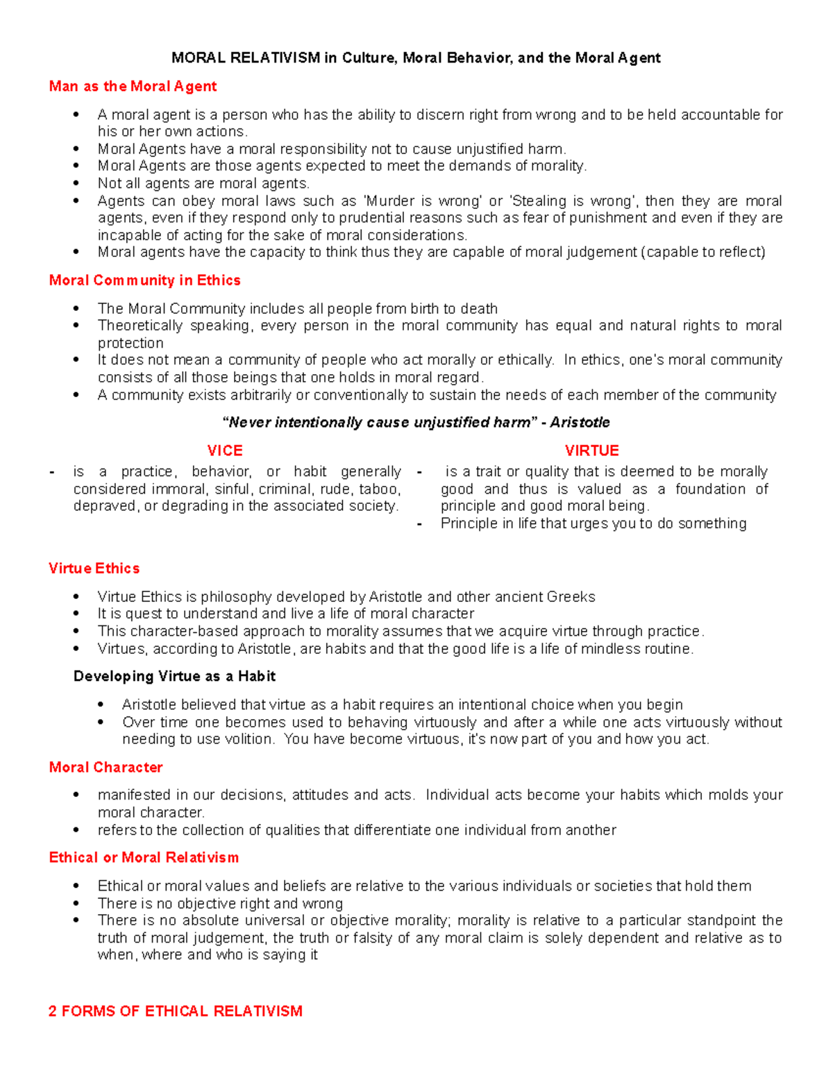 Moral Relativism - MORAL RELATIVISM in Culture, Moral Behavior, and the ...
