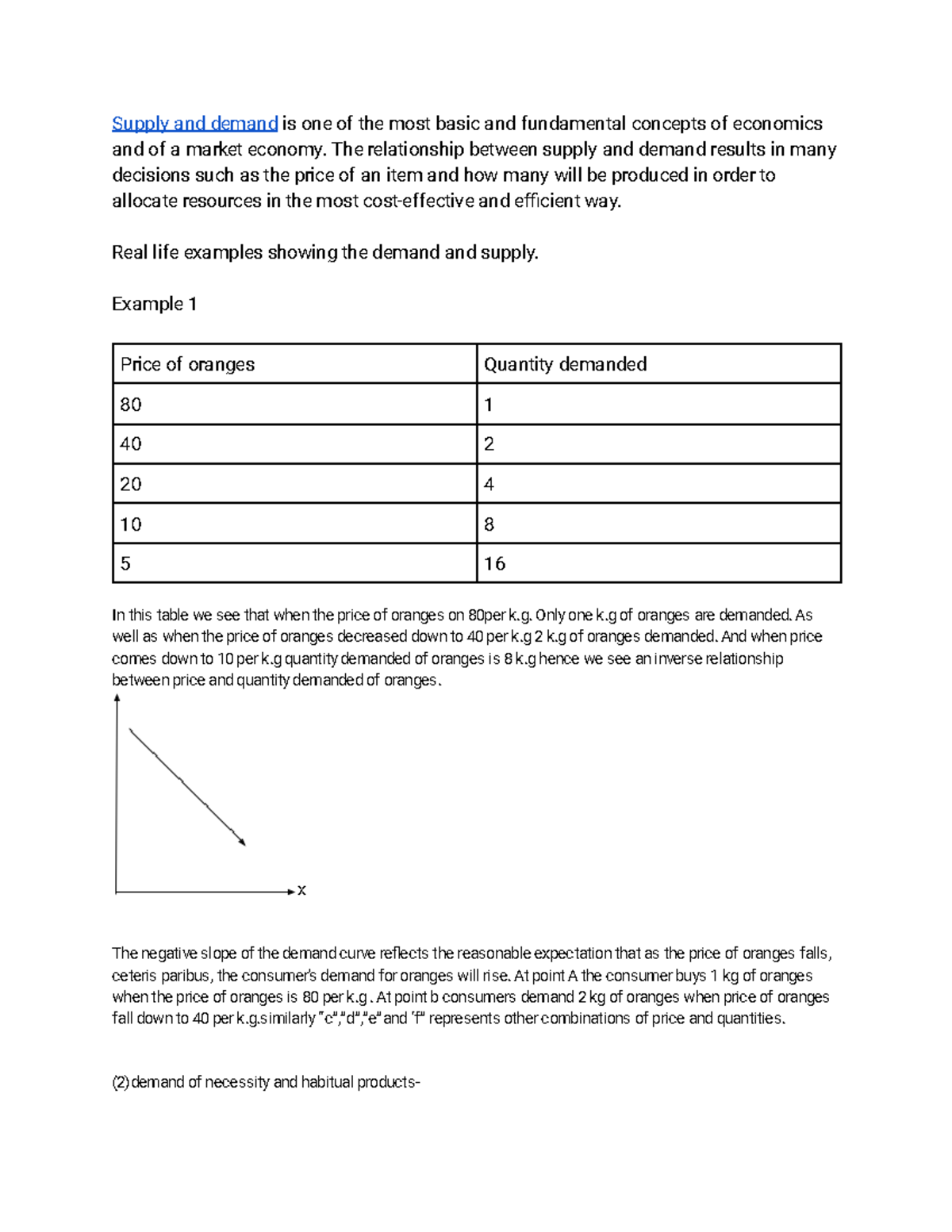 business economics full chapter notes and summuary - Supply and demand ...