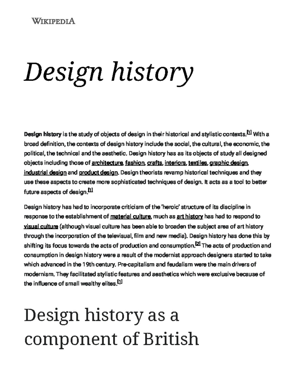 Design history - Wikipedia - Design history Design history is the study ...
