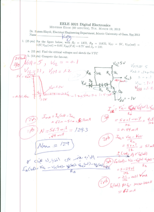 2019 - Midterm Exams From Past Years - Digital Electronics - Studocu