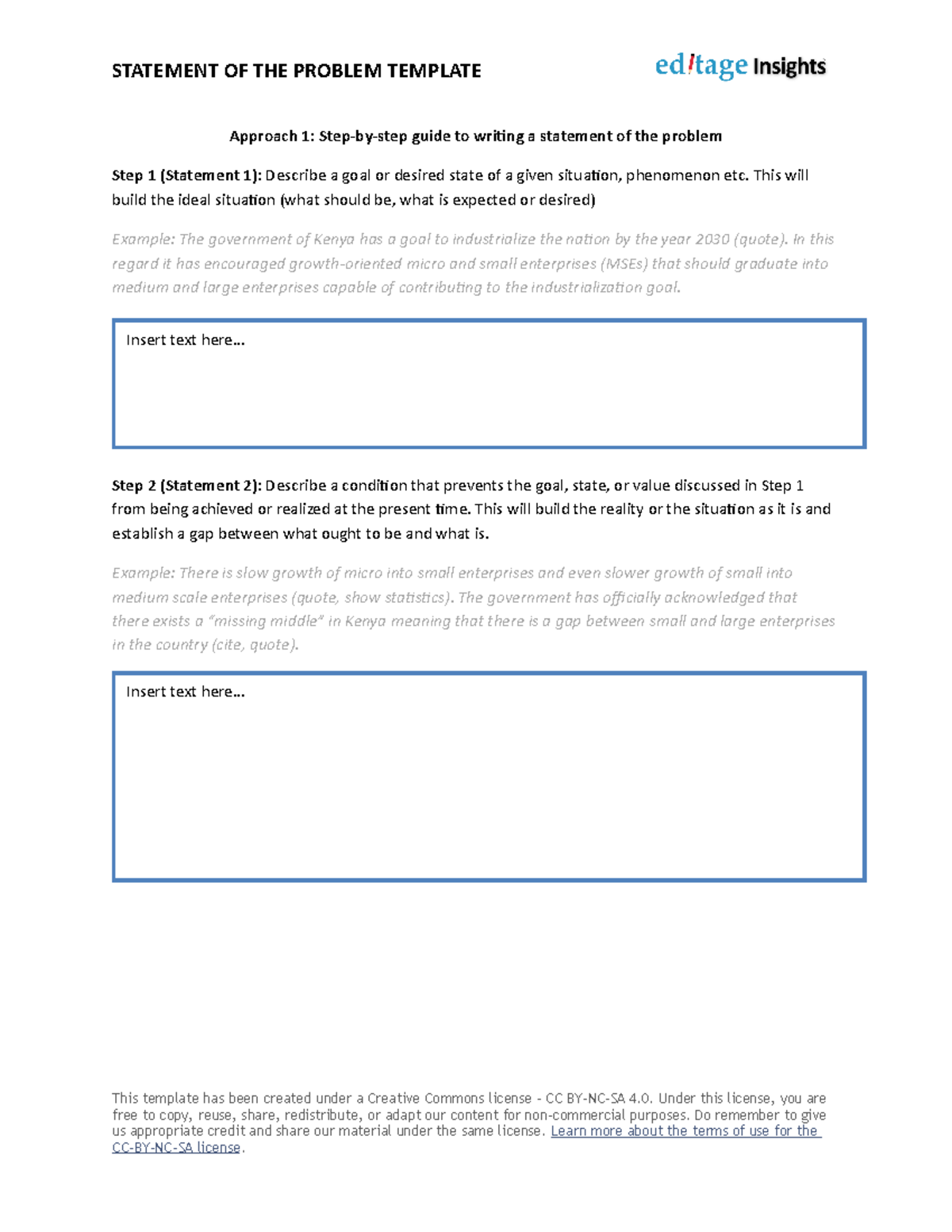 Statement of Problem Template - STATEMENT OF THE PROBLEM TEMPLATE ...
