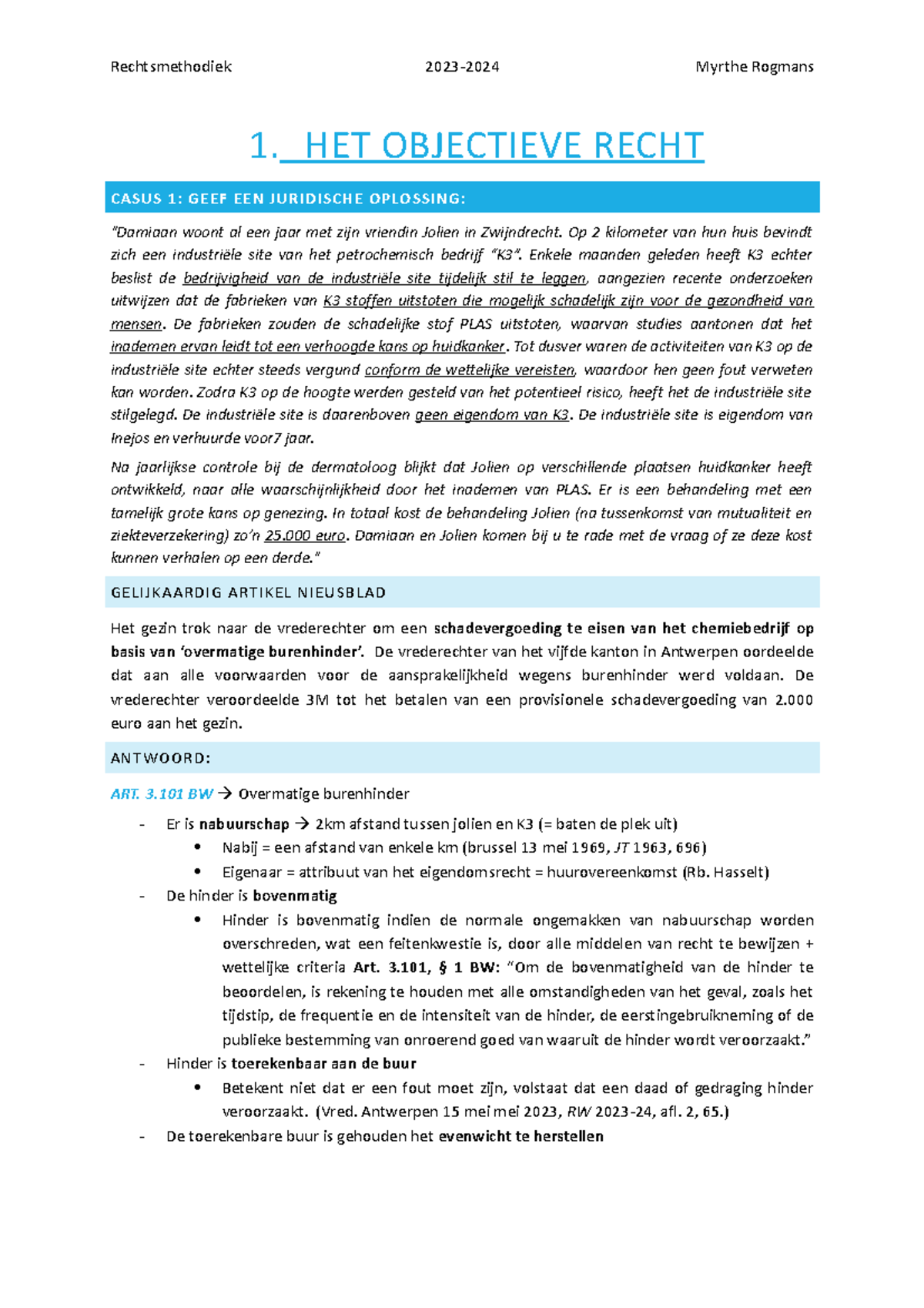 Rechstmethodiek P1-2 Met Boek! - Rechtsmethodiek 2023-2024 Myrthe ...