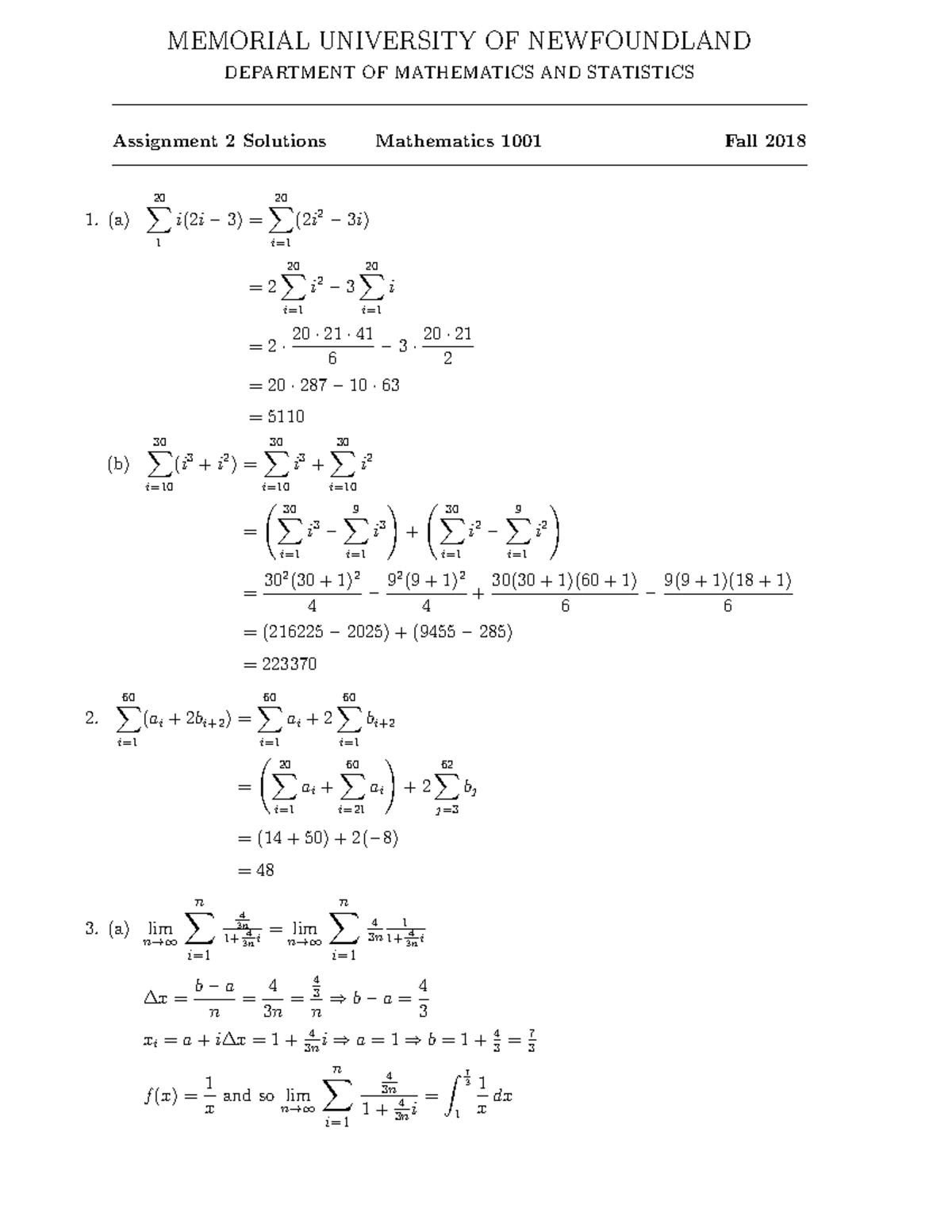 math 001 assignment 2