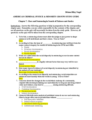 Chap 8 review crj117 - Chapter 8 lecture notes crj 117 - Question # Do ...