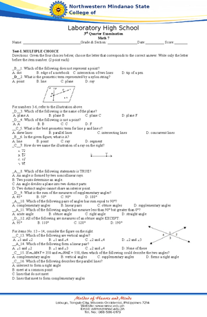 Developmental-Method-Lesson-Plan - BSEd Major In Mathematics - Studocu