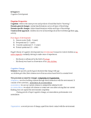 Developmental Psychology Chapter 8 notes - Chapter 8 Intelligence ...