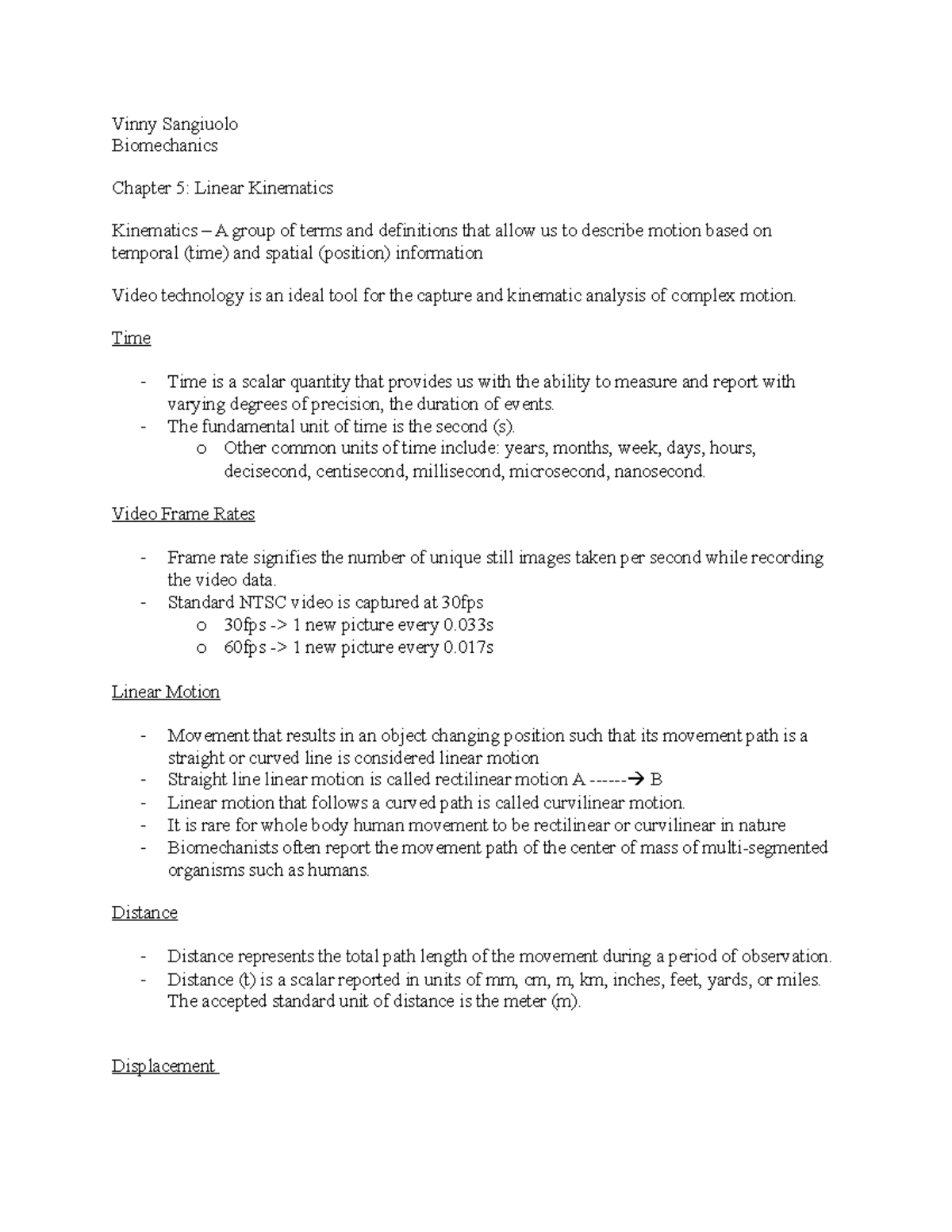 387biomchanics-chapter-5-linear-kinematics-vinny-sangiuolo