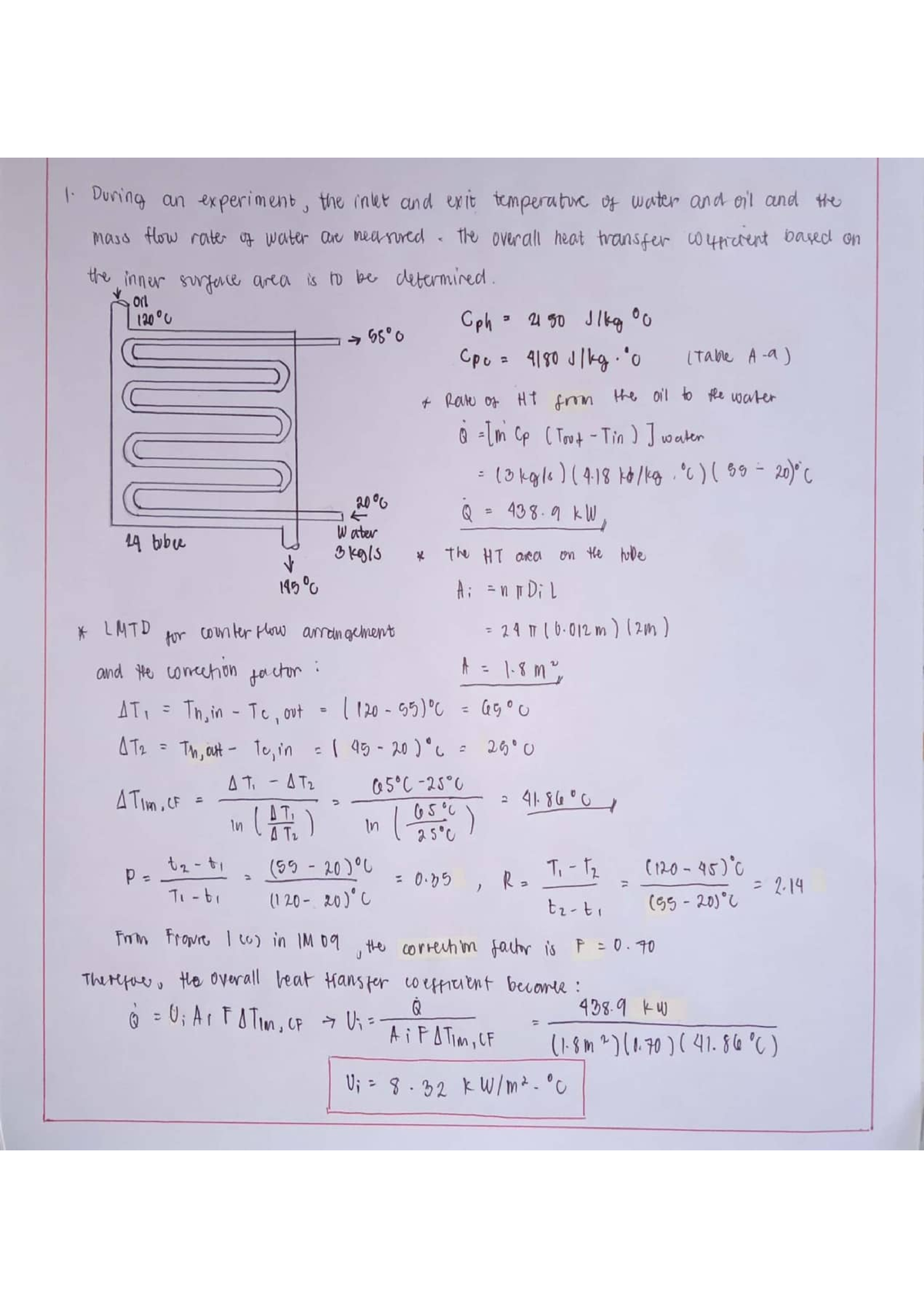 heat transfer assignment answers
