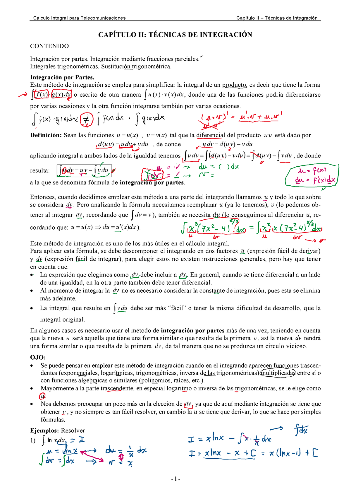 Capítulo 2-B - Integrales - C·lculo Integral Para Telecomunicaciones ...