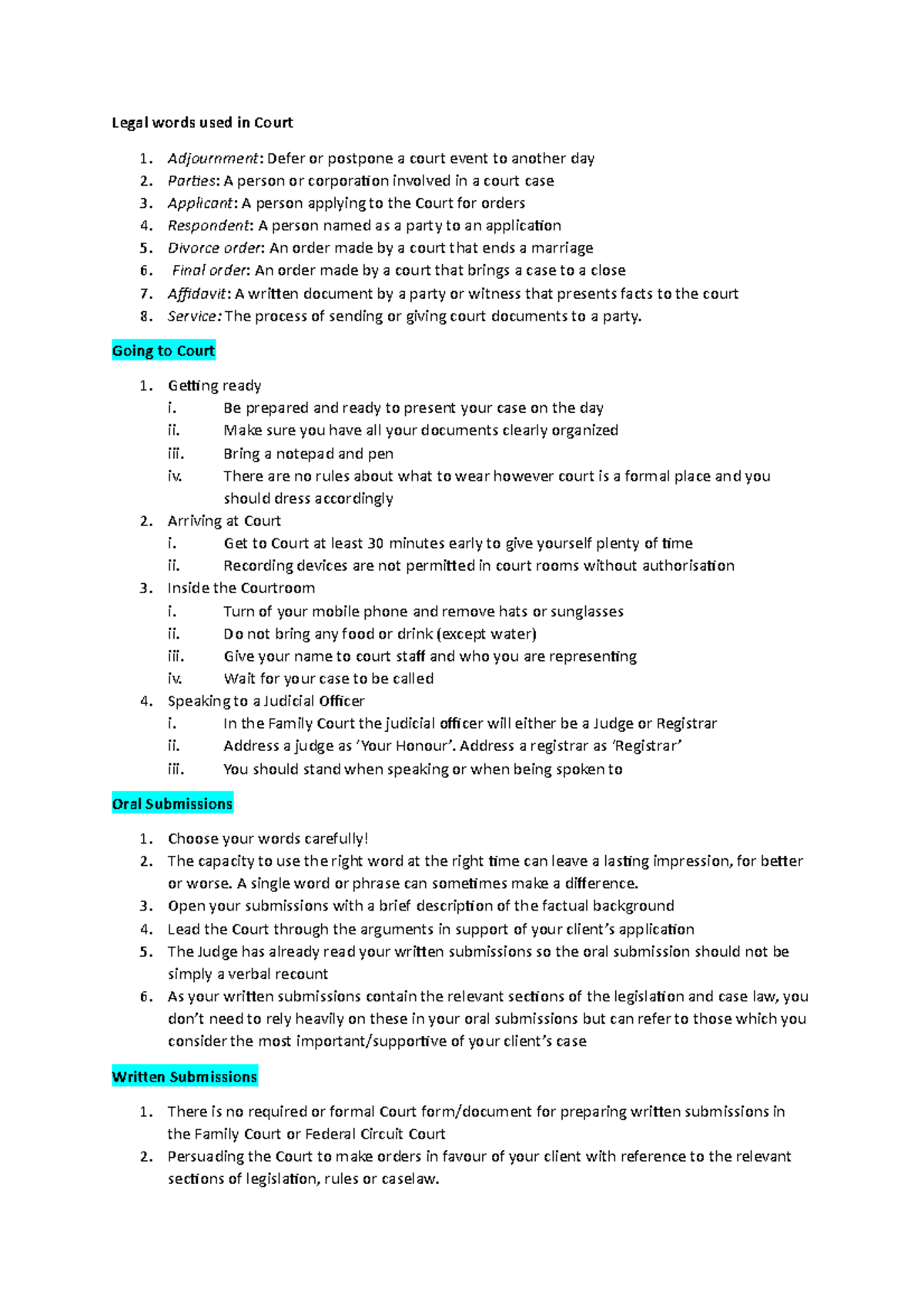 Guide Legal Words Used In Court Adjournment Defer Or Postpone A 