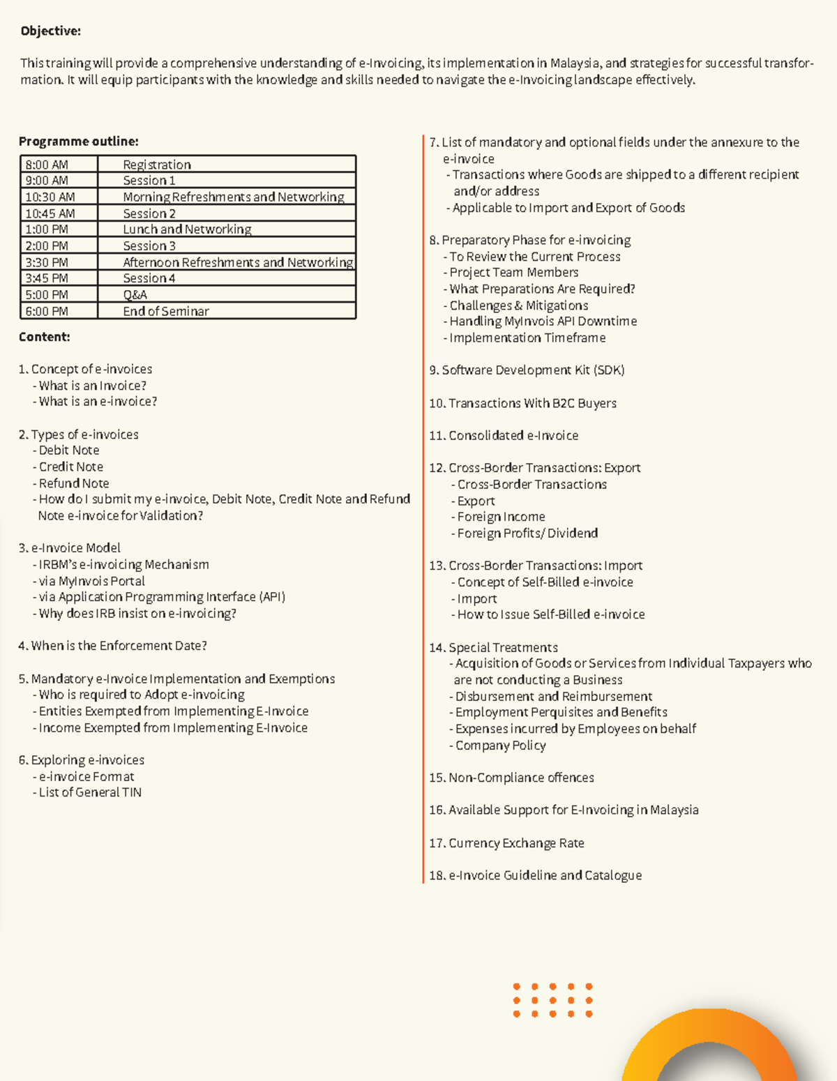HRDC - Course Content - good information - Objective: This training ...