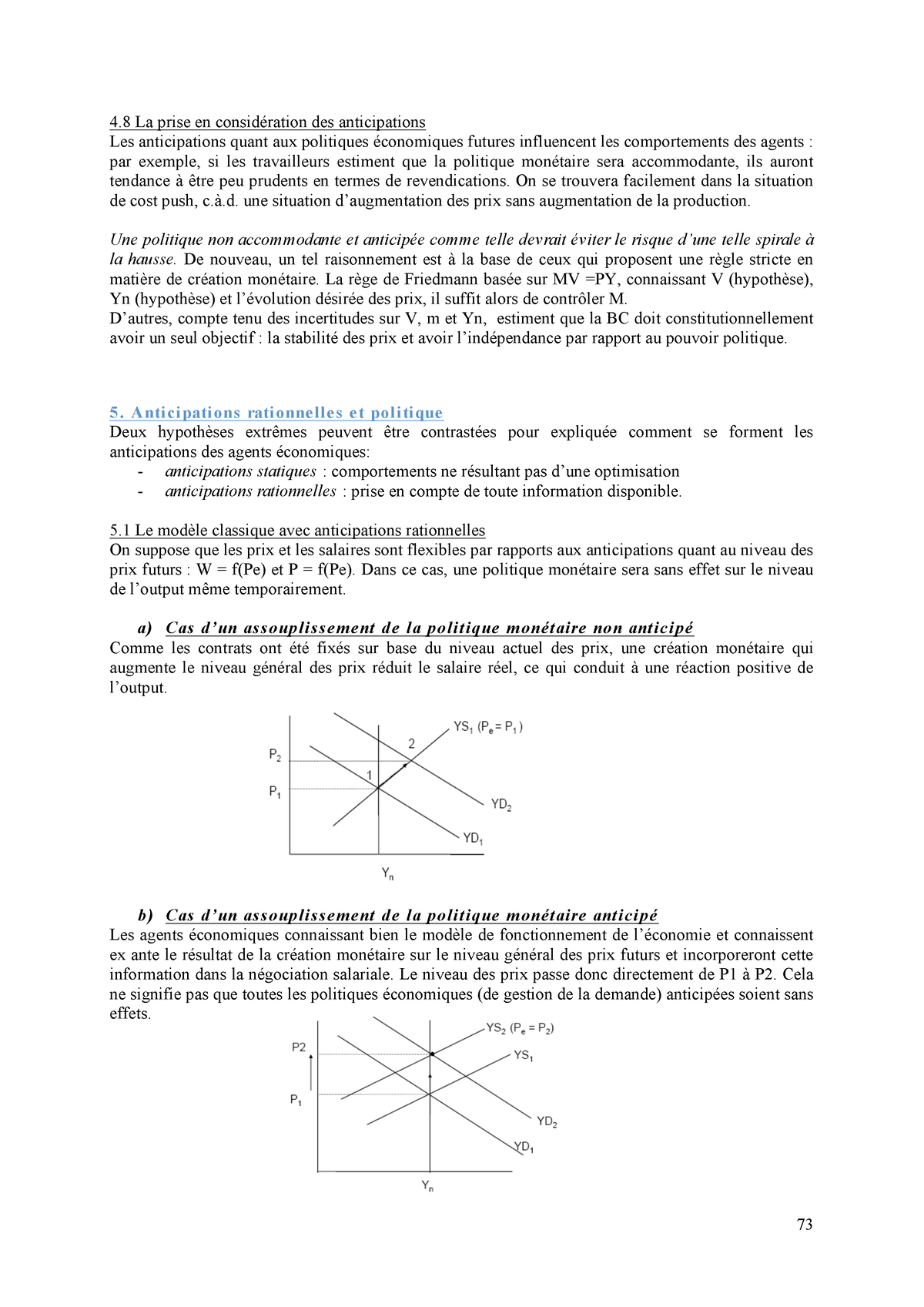 Théorie Monétaire I-pages-73-79 - 4 La Prise En Considération Des ...