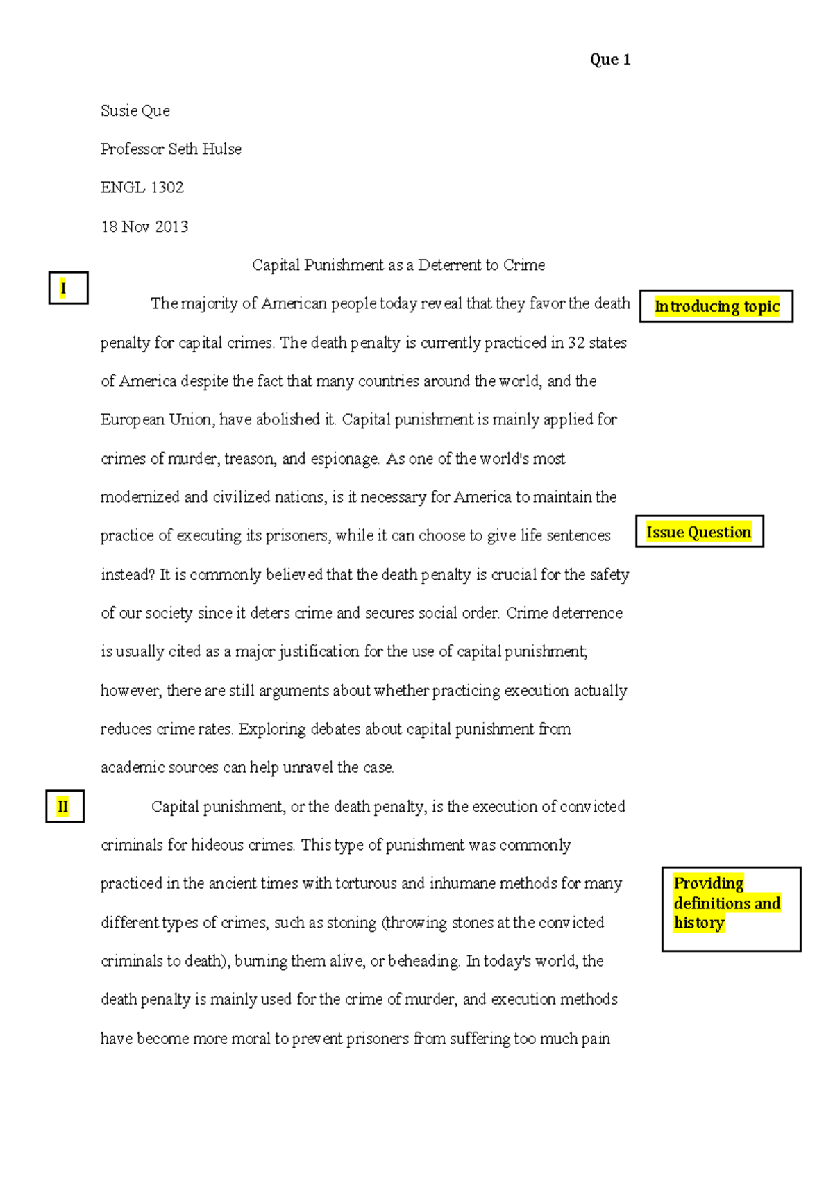 Exploratory 1302 HCC Sample - Susie Que Professor Seth Hulse ENGL 1302 ...