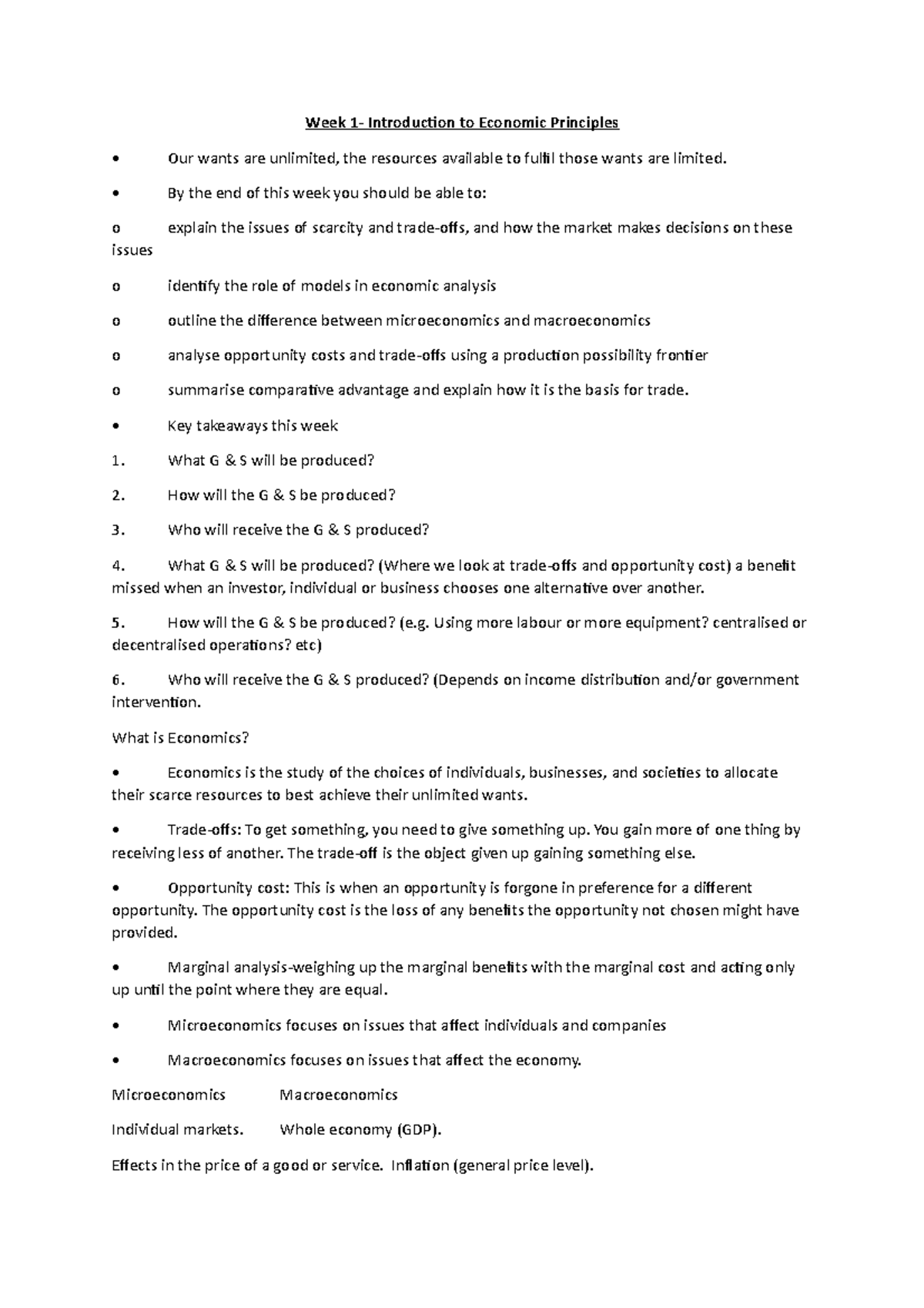 Week 1 Notes and chapter reading summaries - Week 1- Introduction to ...