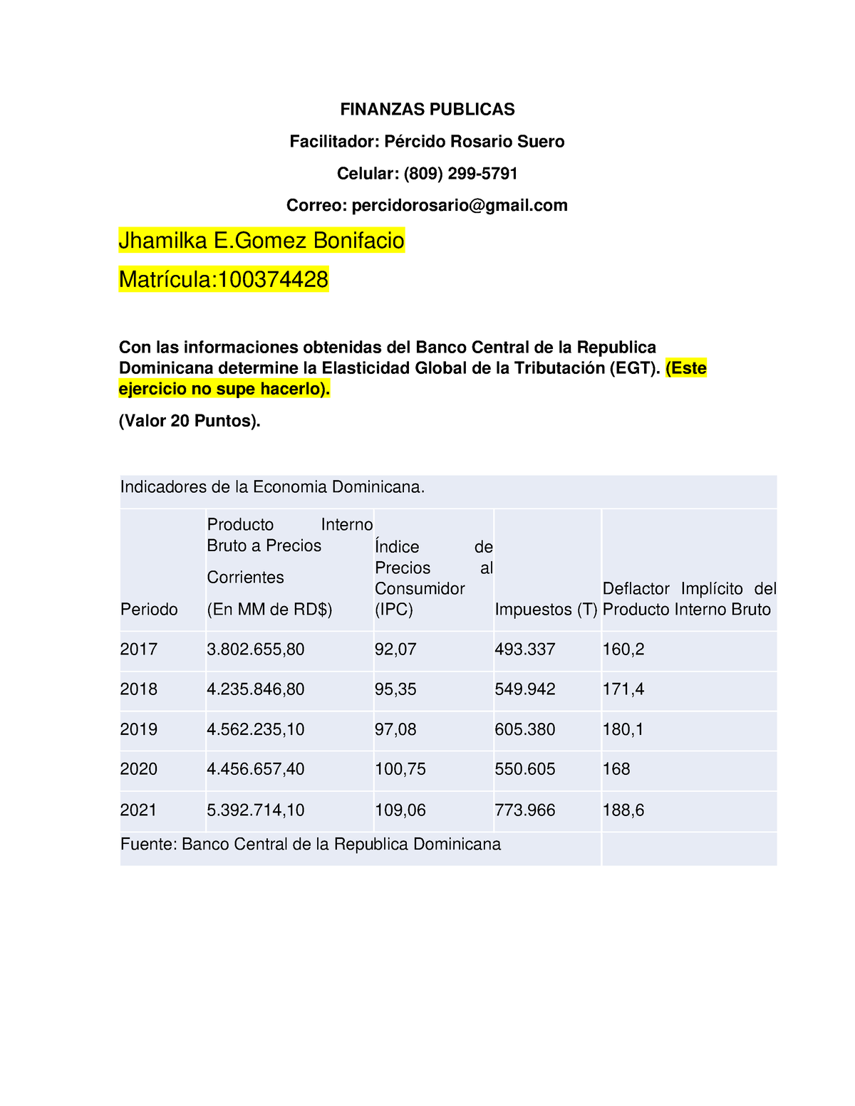 Comparto ' Examen Final, Finanzas Publicas' Con Usted - FINANZAS ...