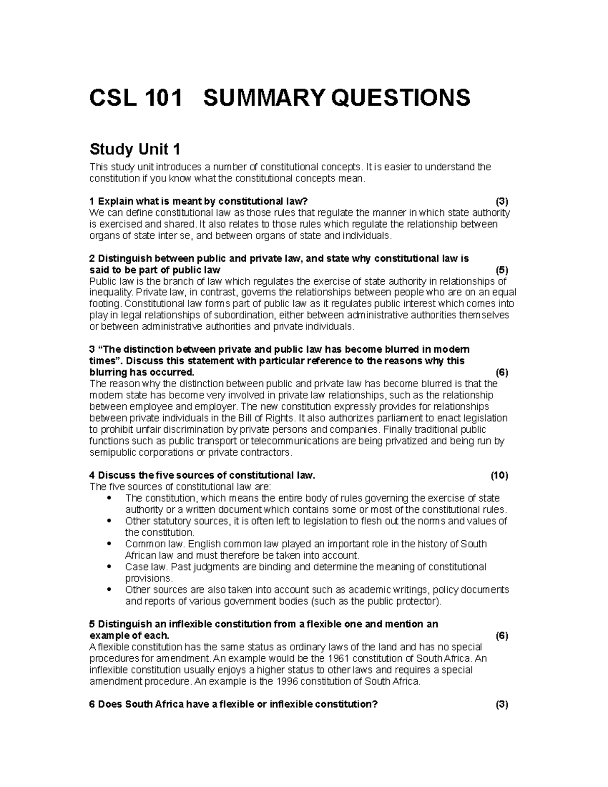 csl2601-constitutional-law-questions-and-answers-csl-101-summary