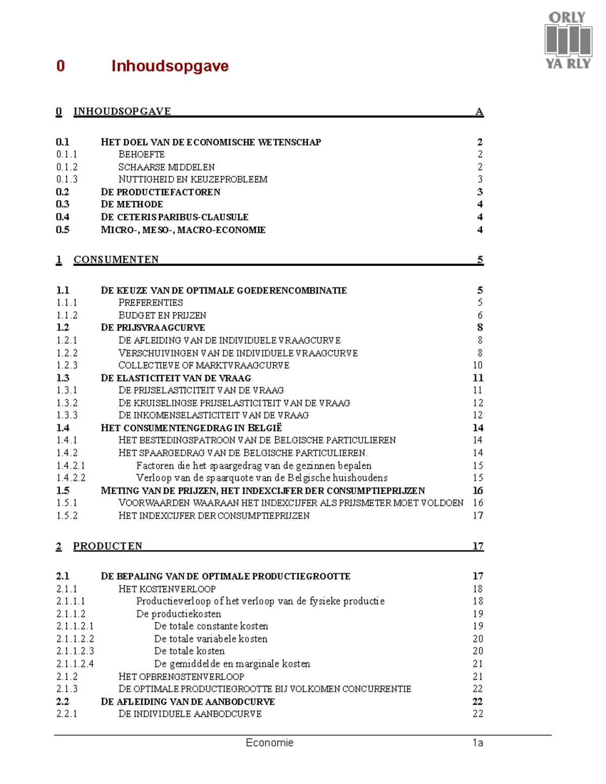 Samenvatting Bedrijfseconomie Van Powerpoint + Boek - Economie 1a 00 ...