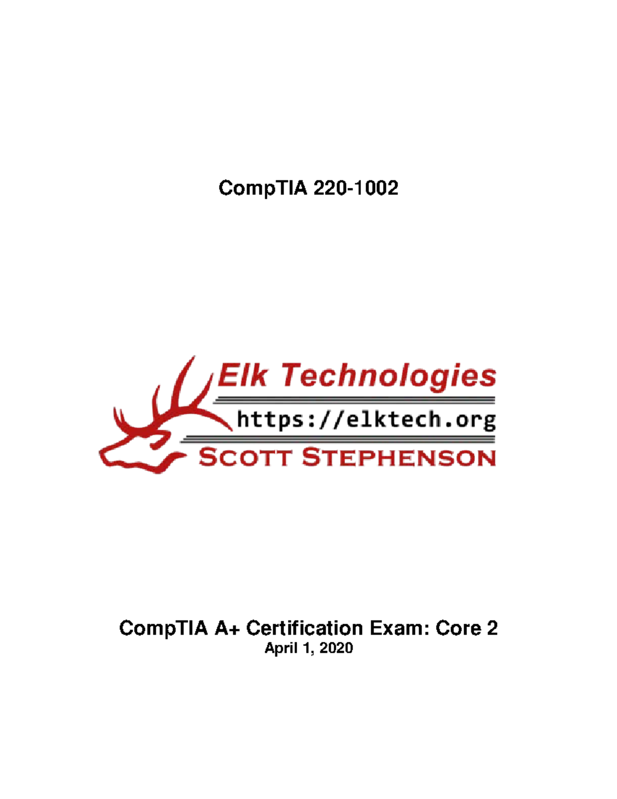 Comptia A+ 1002 - CompTIA 220- CompTIA A+ Certification Exam: Core ...