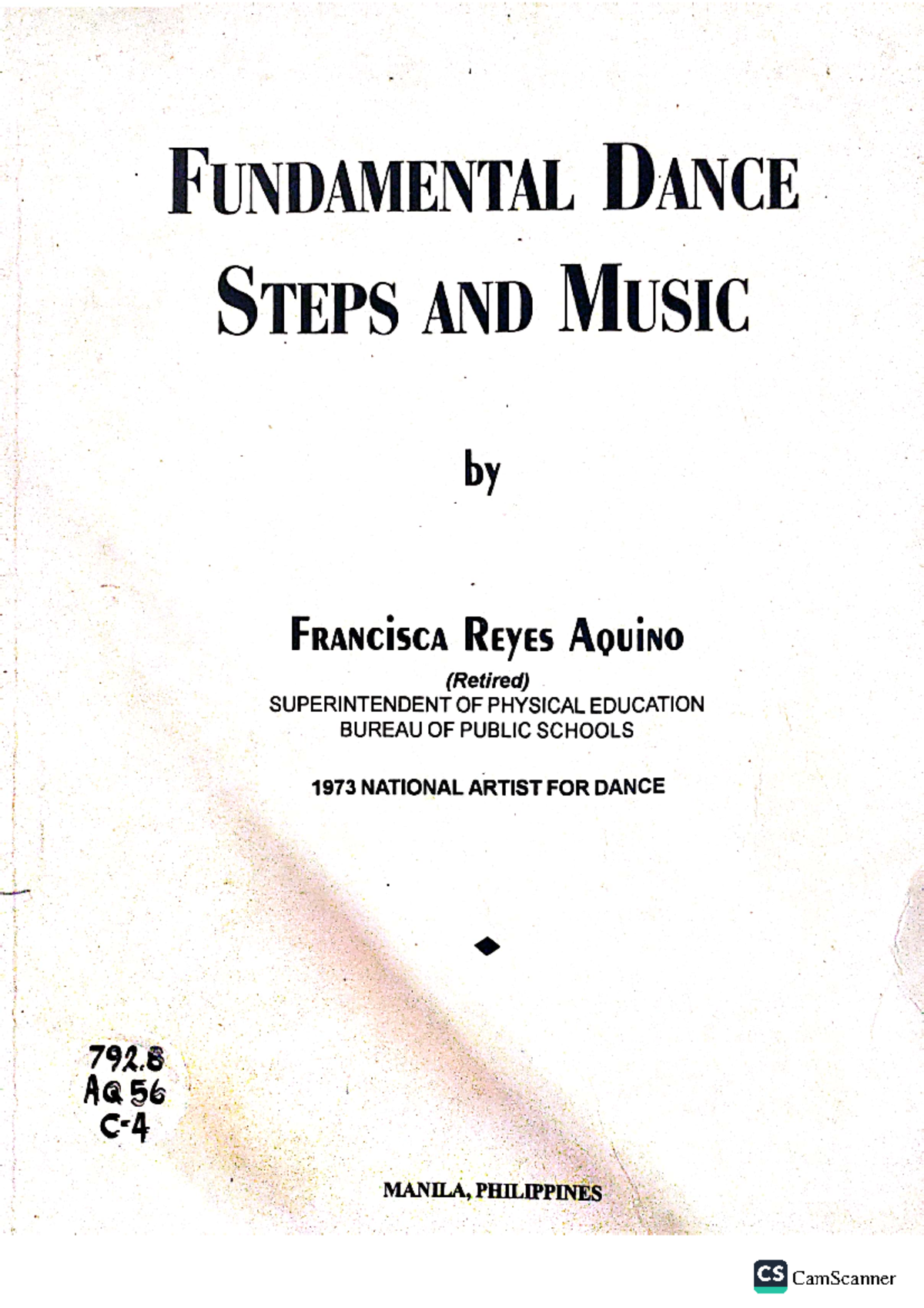 Dance 1 book - FUNDAMENTAL DANCE STEPS AND MUSIC FRANCISCA REYES AQUiNO ...