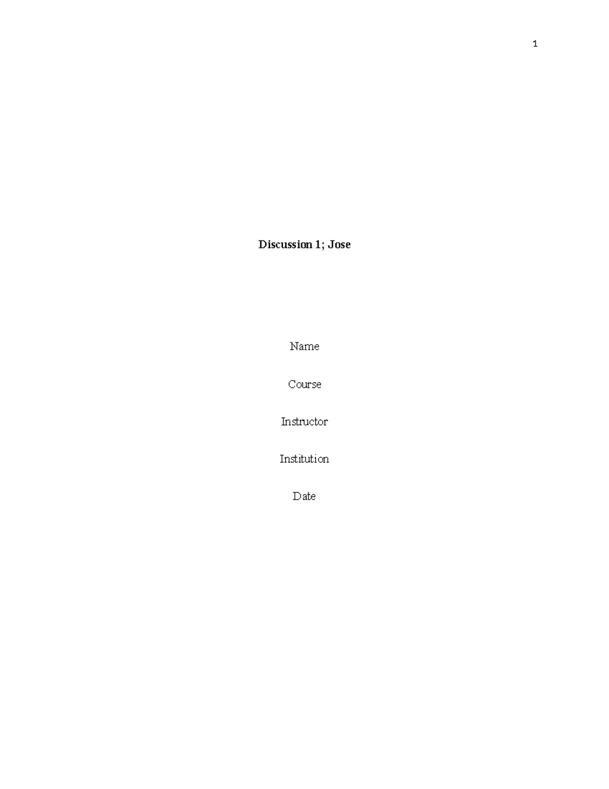 6200 Discussion 1 W5 Response - Discussion 1; Jose Name Course ...
