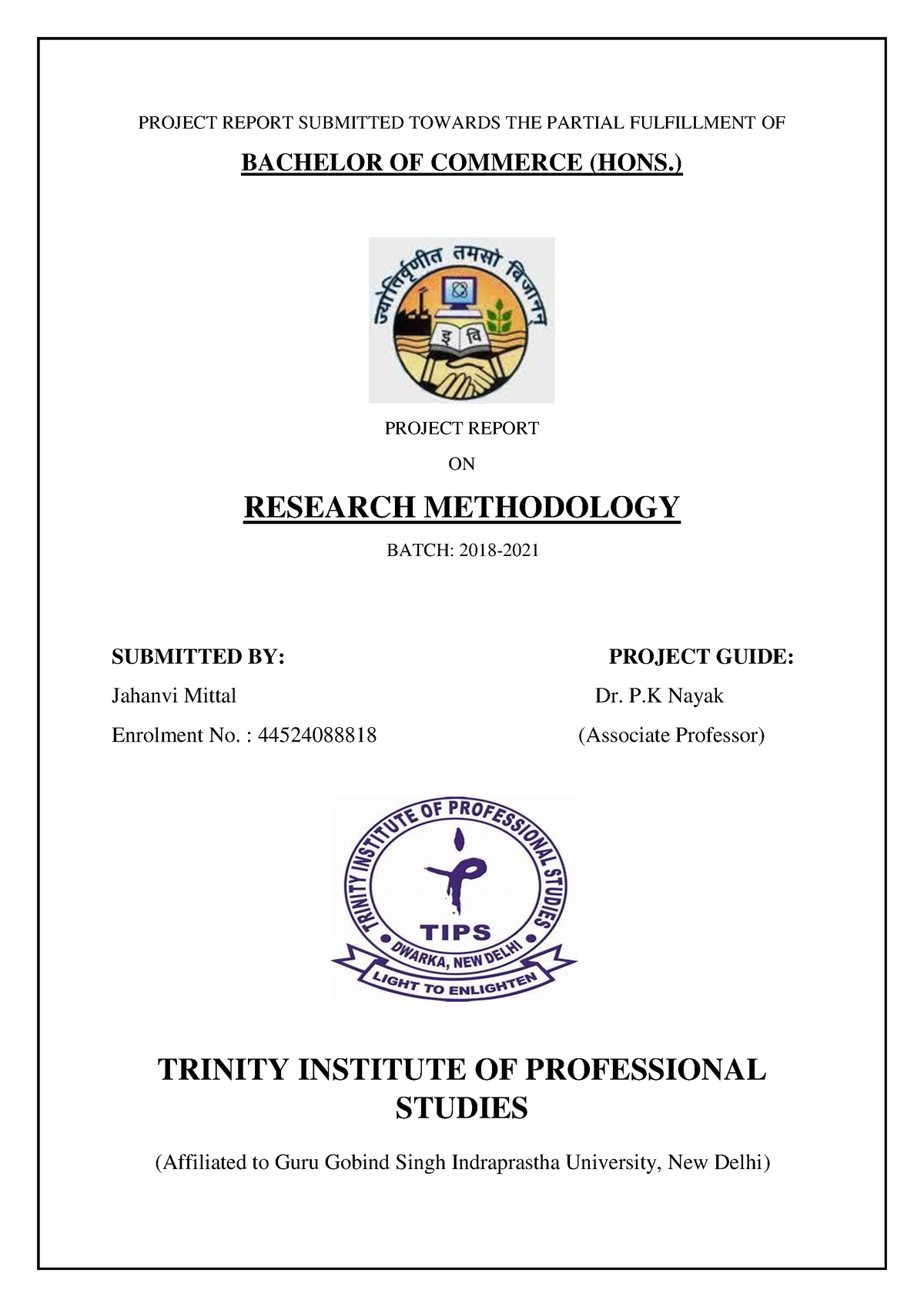 research methodology project report mba