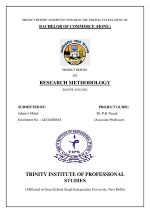 research and methodology project pdf
