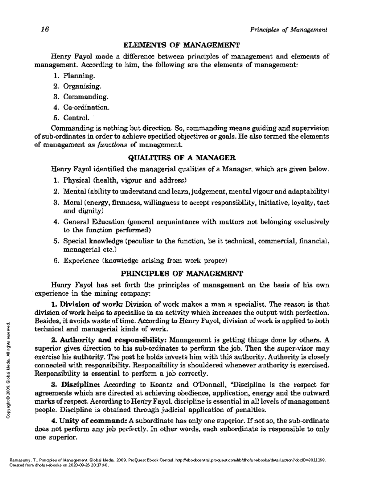 Chapter 2 - Part 2 - Quality of Manager - 16 Principles of Management ...