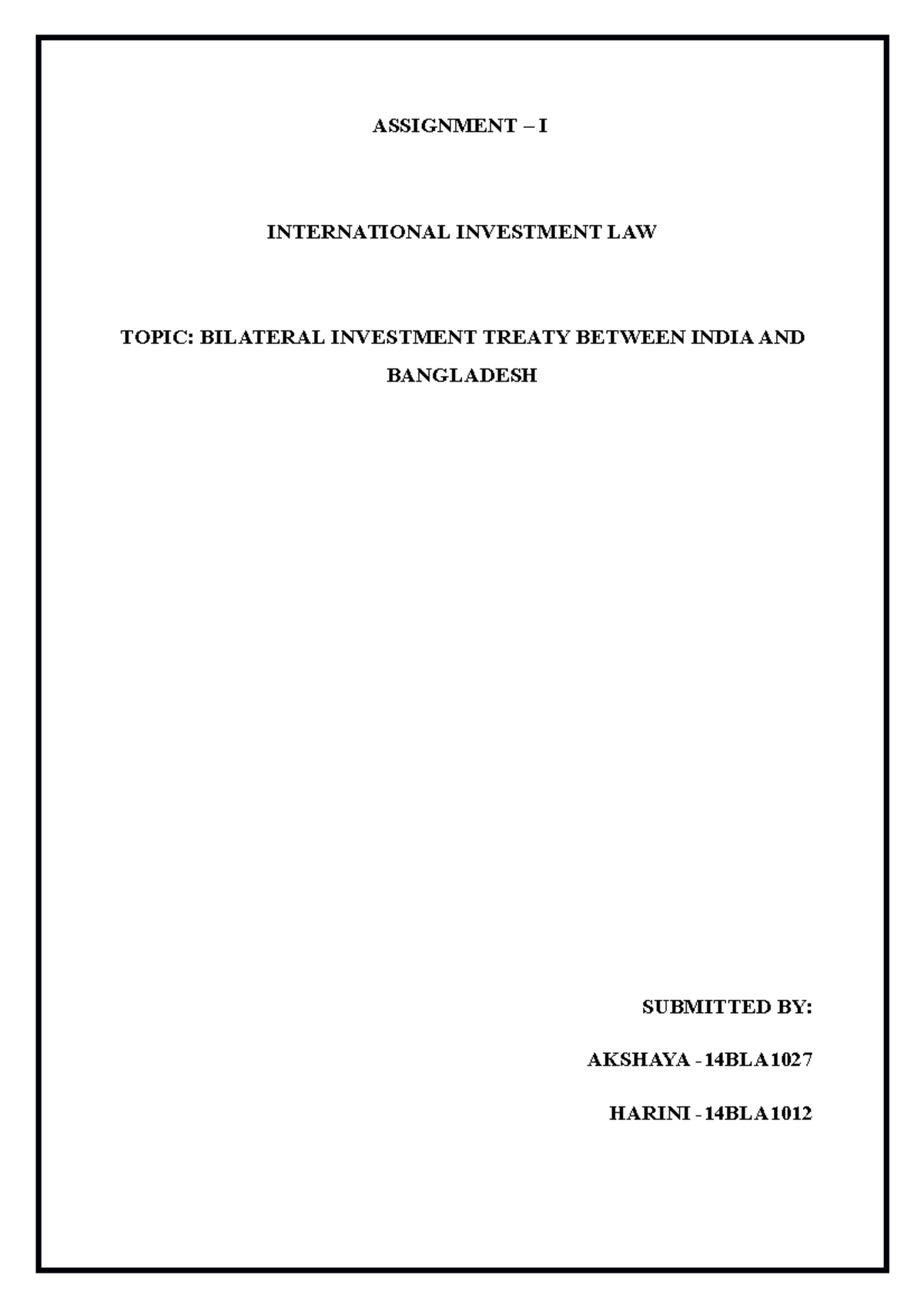 investment-law-assignment-assignment-i-international-investment-law