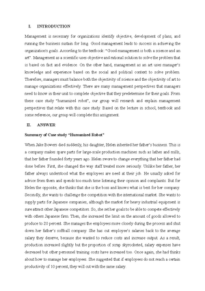 Tutorial 2 OB - Tutorial 2 Chapter 3 Attitudes and Job Satisfaction 1 ...