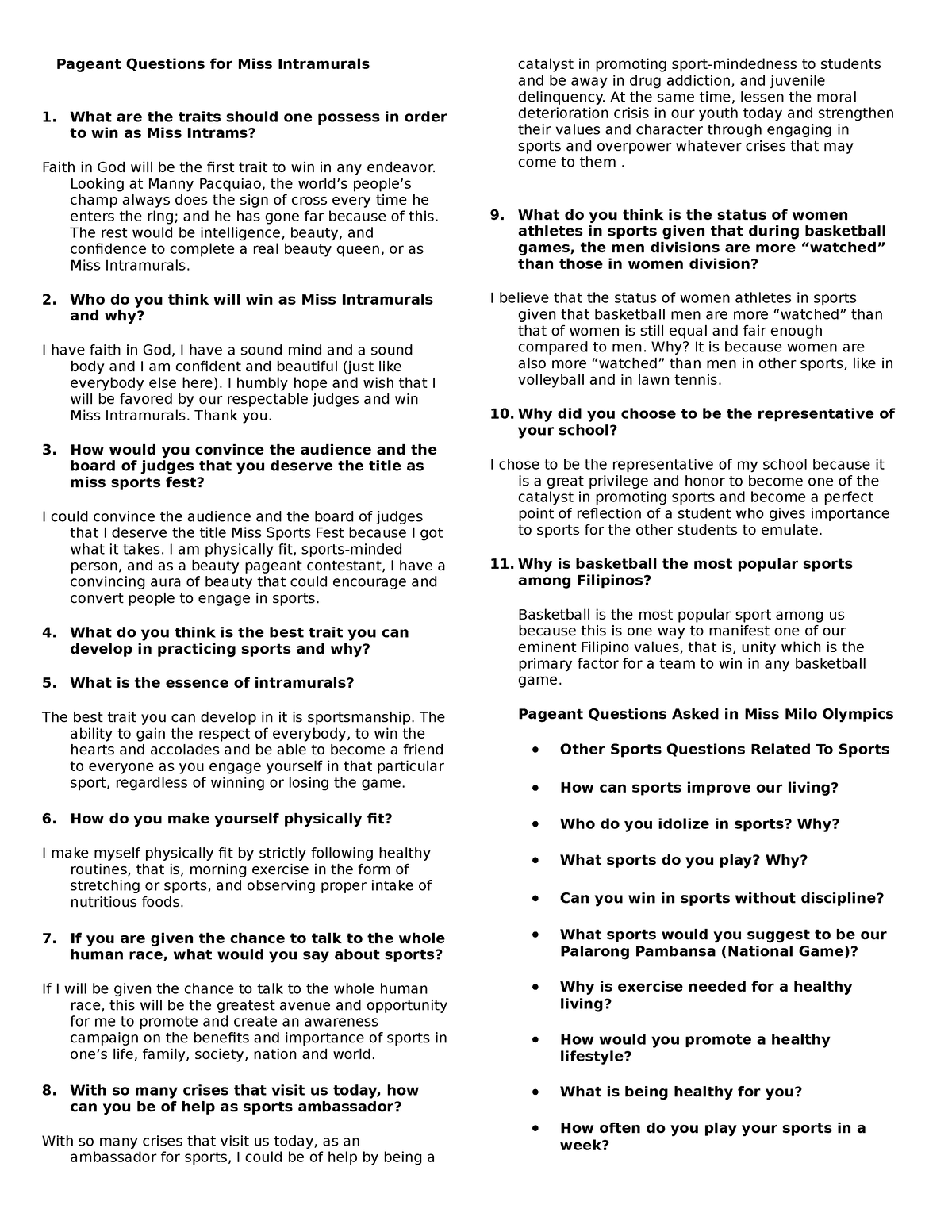 428094073 Pageant Questions for Miss Intramurals Pageant Questions