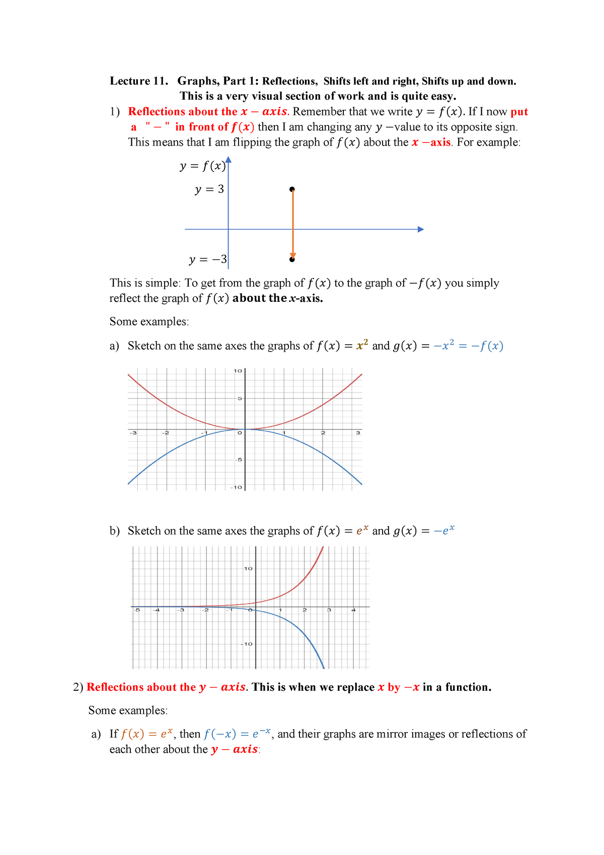 Lecture 11 Graph Shifts And Reflections B - Lecture 11. Graphs, Part 1 ...