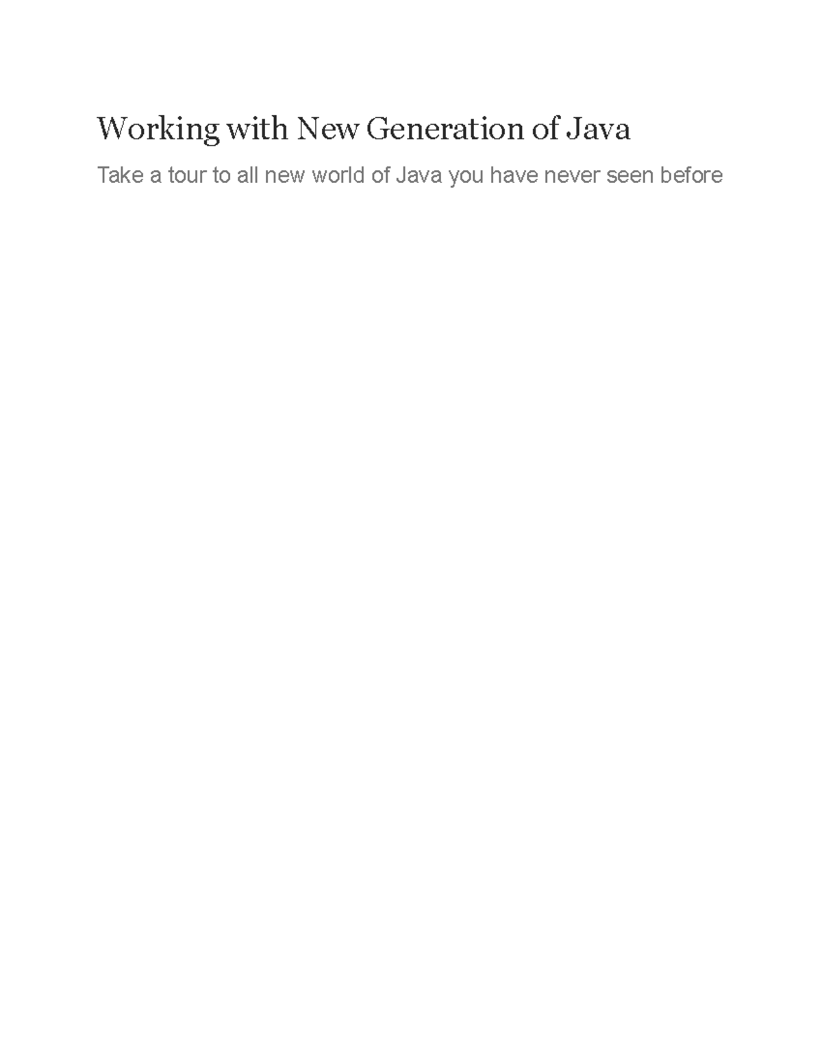 Working with New Generation of Java - out .println(scanner ...